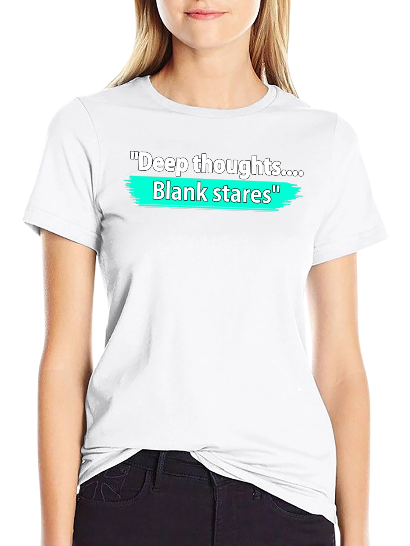 Deep Thoughts Blank Stares Graphic T-Shirt