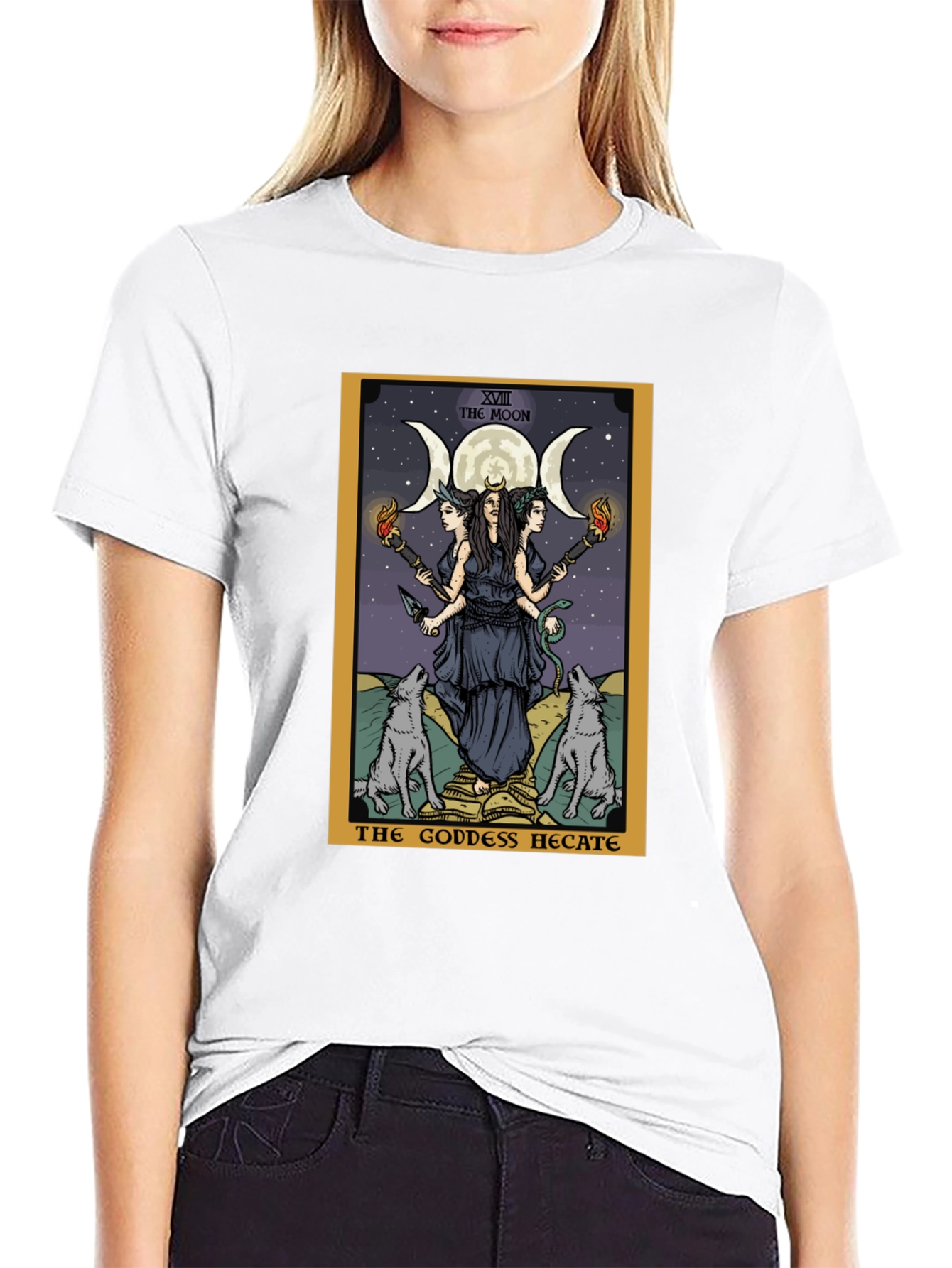 Hecate Tarot Card Graphic T-Shirt - Witchcraft Tee