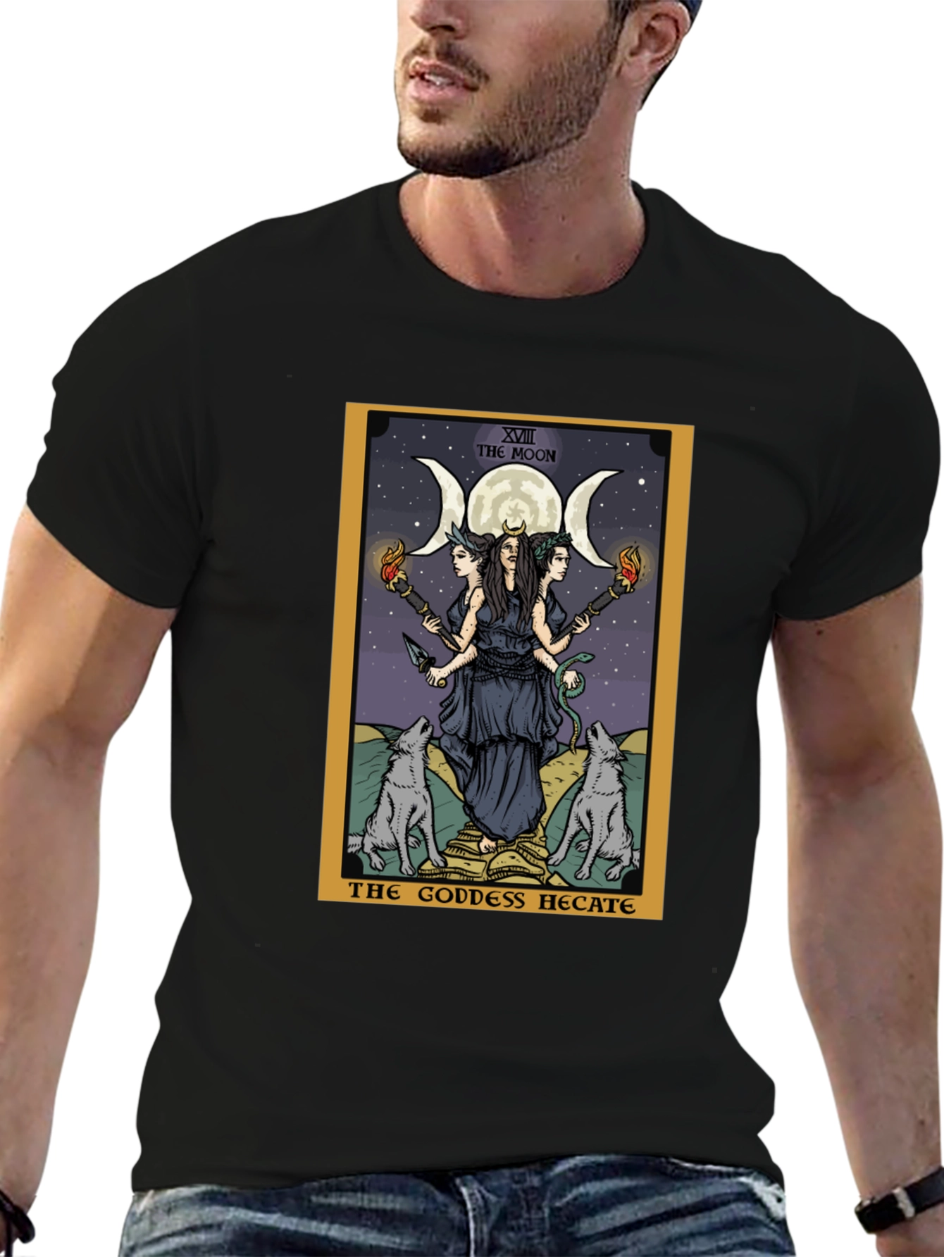 Hecate Tarot Card Graphic T-Shirt - Witchcraft Tee