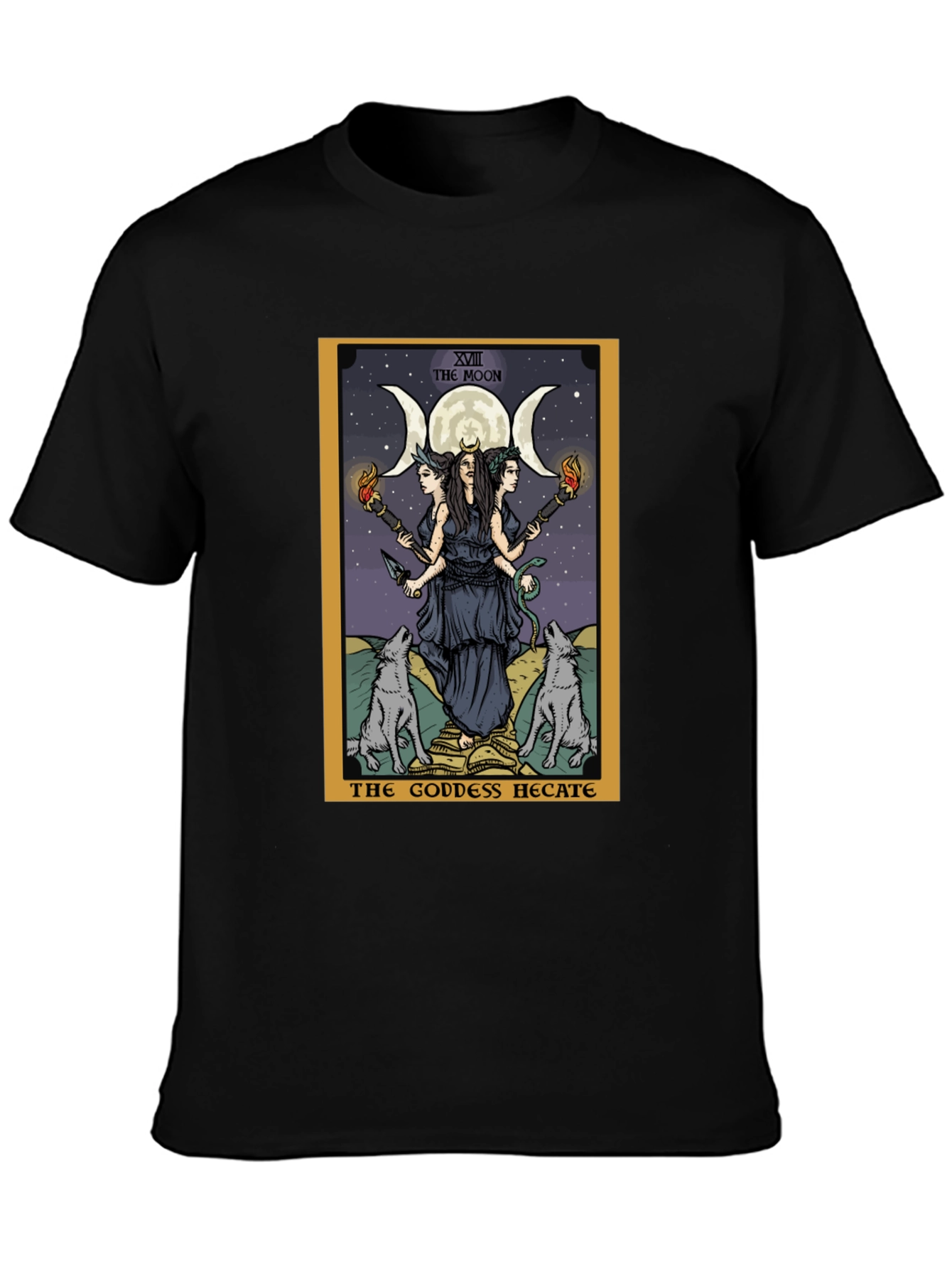 Hecate Tarot Card Graphic T-Shirt - Witchcraft Tee