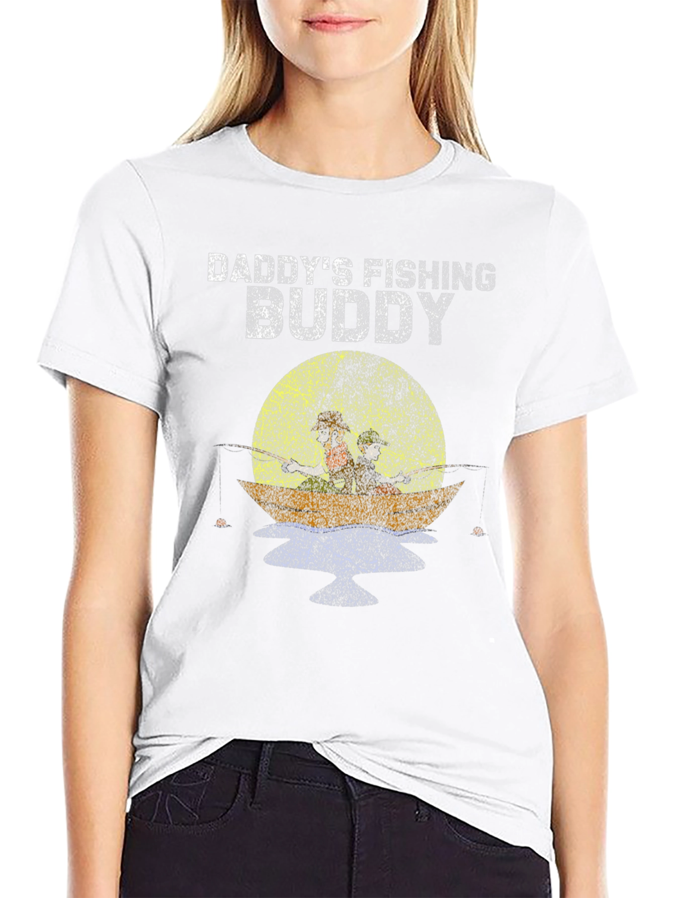 Daddys Fishing Buddy T-Shirt - Black