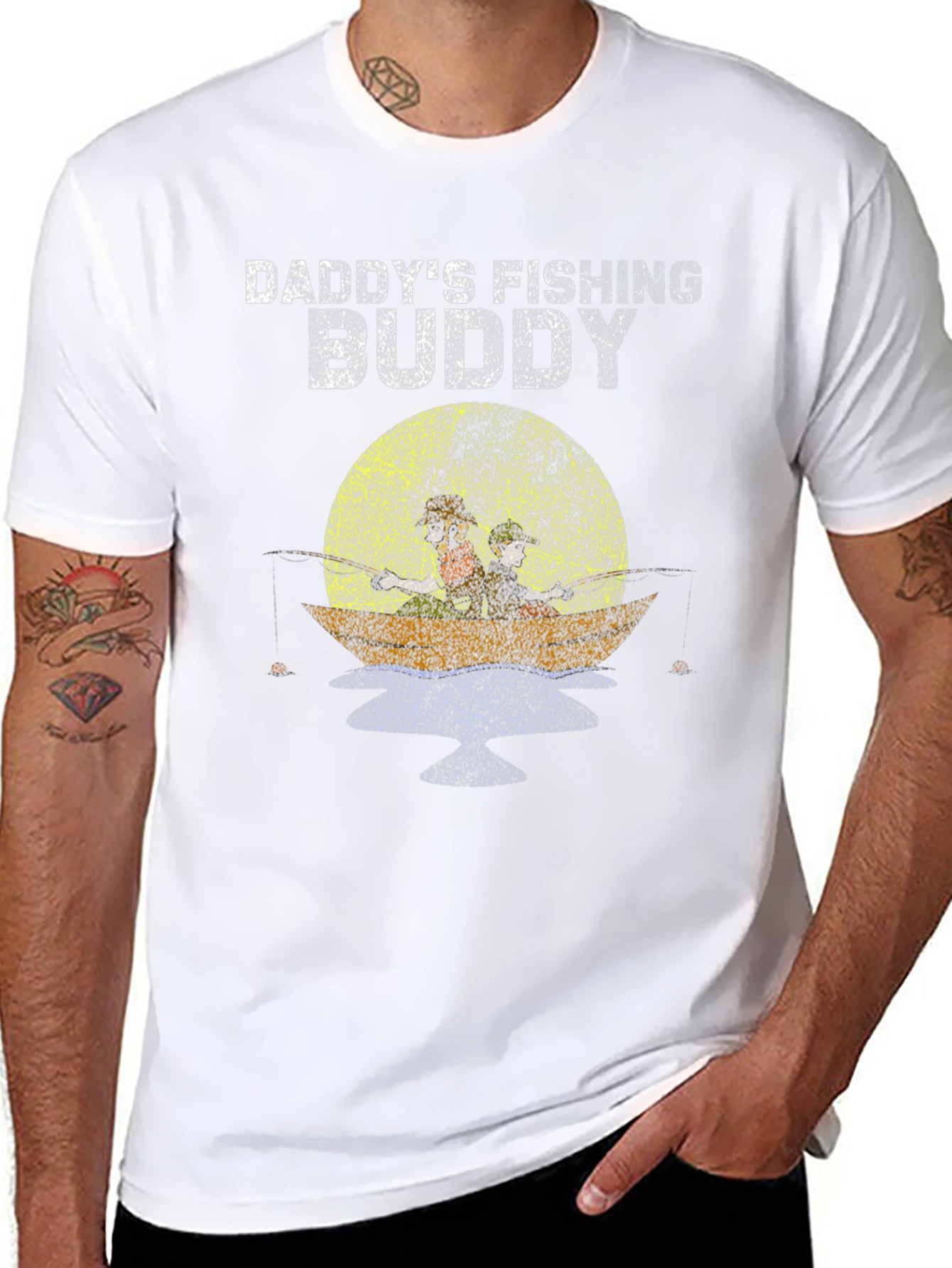 Daddys Fishing Buddy T-Shirt - Black