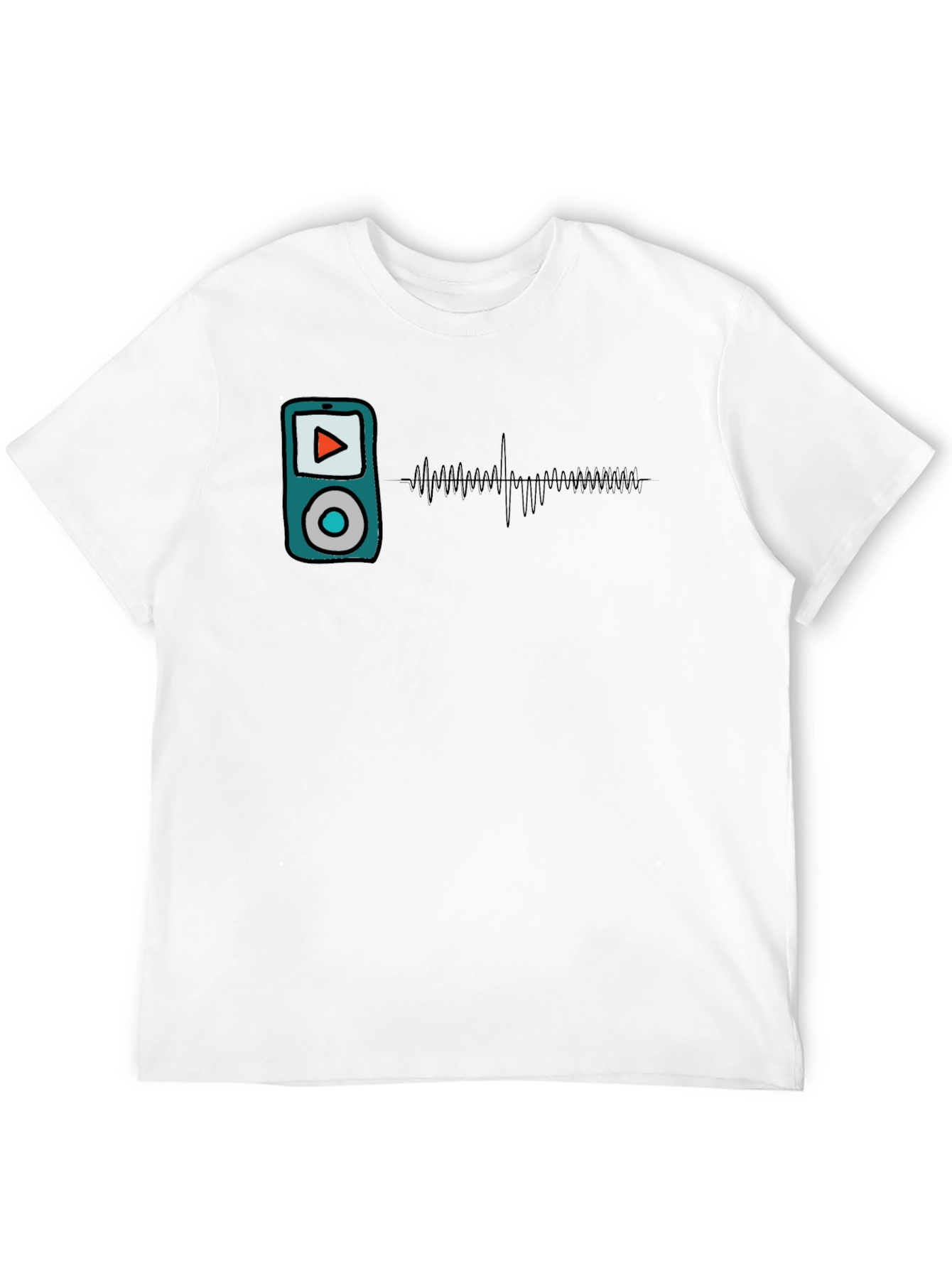 Music Player Graphic T-Shirt - Modern Style