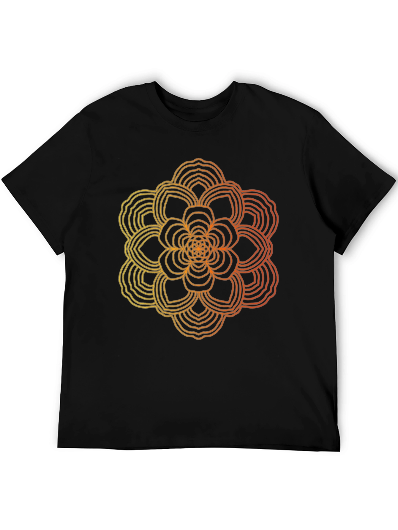 Geometric Mandala Black T-Shirt
