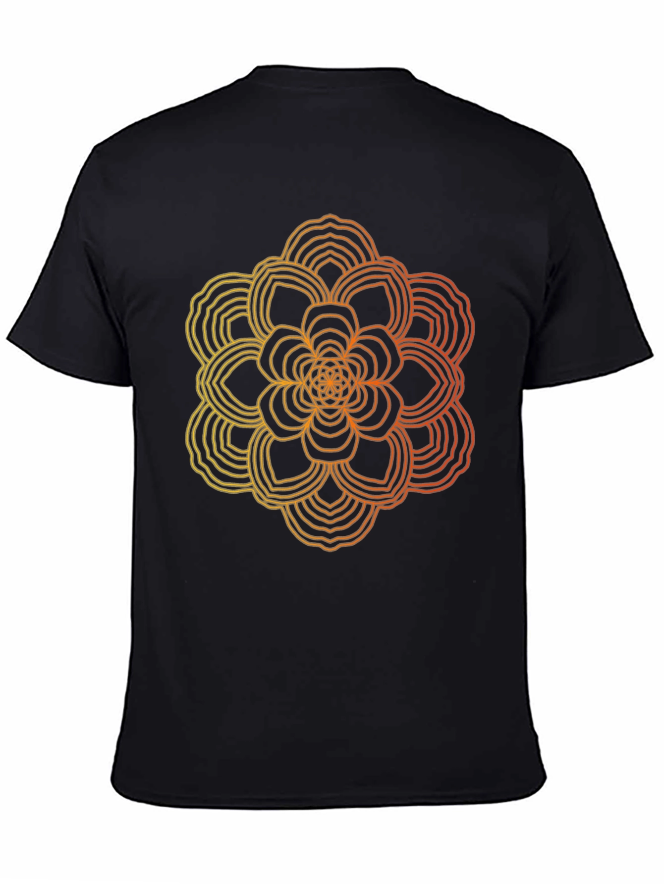 Geometric Mandala Black T-Shirt