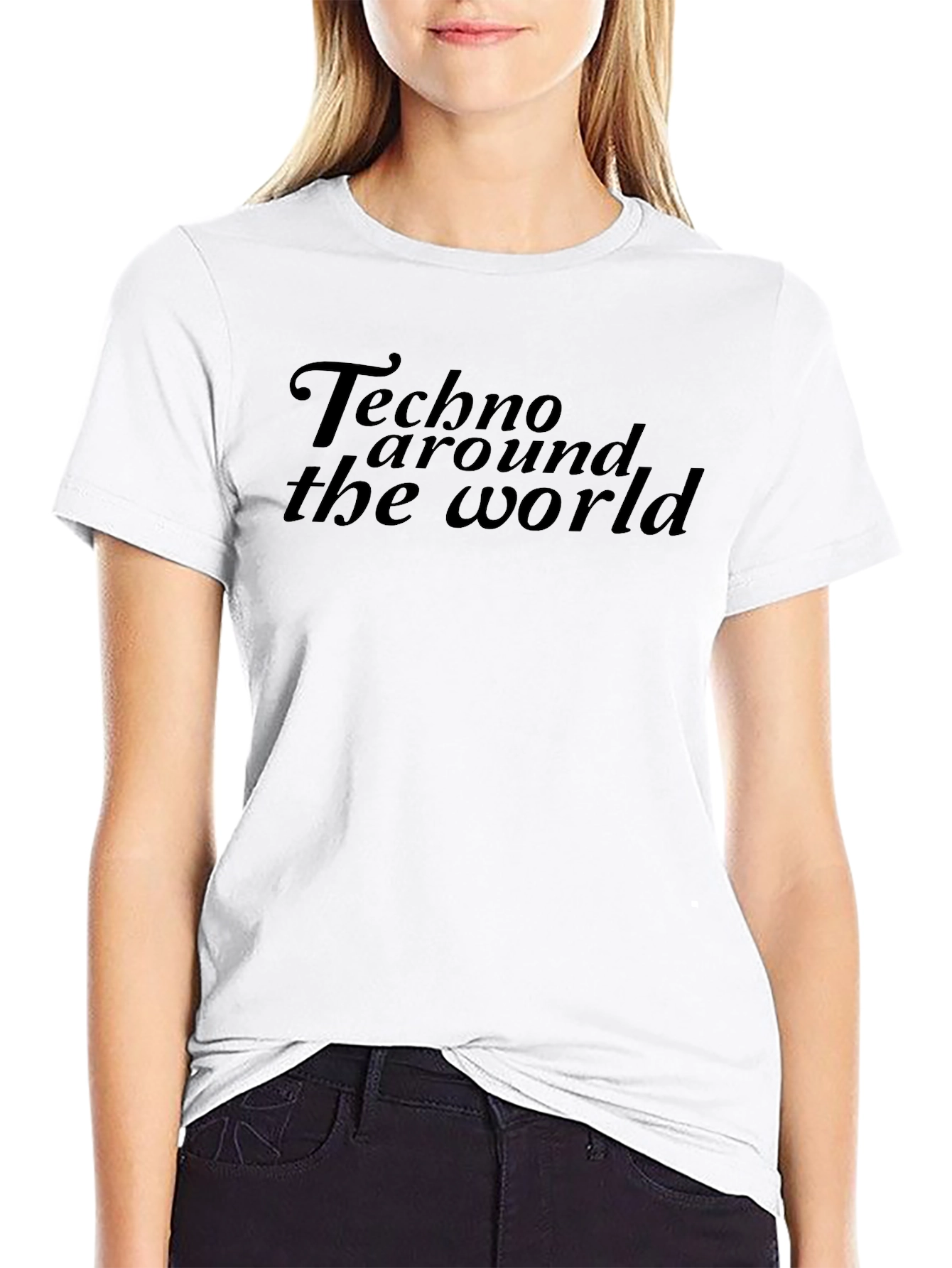 Techno Around The World Black T-Shirt