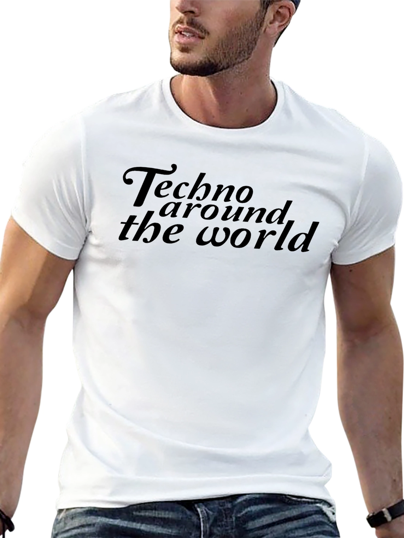 Techno Around The World Black T-Shirt
