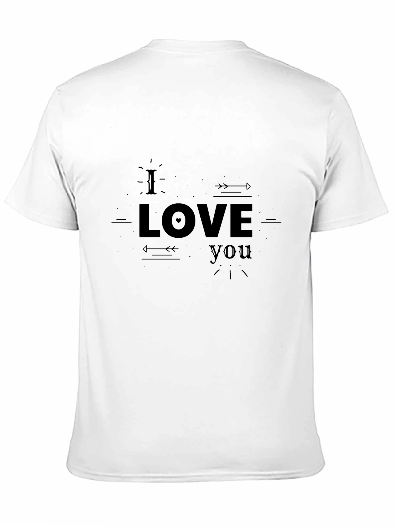 I Love You Black Graphic Tee