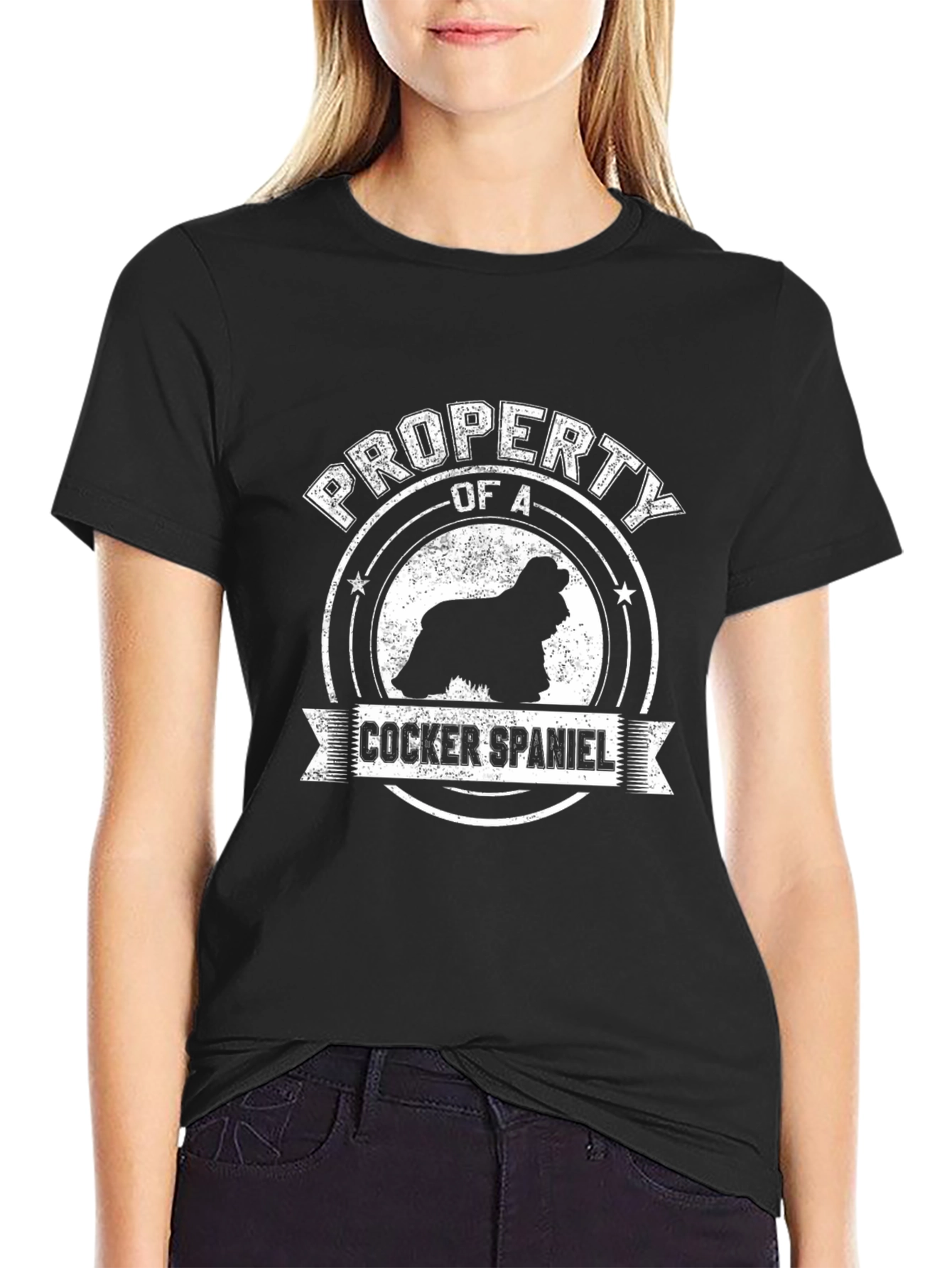 Property of a Cocker Spaniel Black T-Shirt
