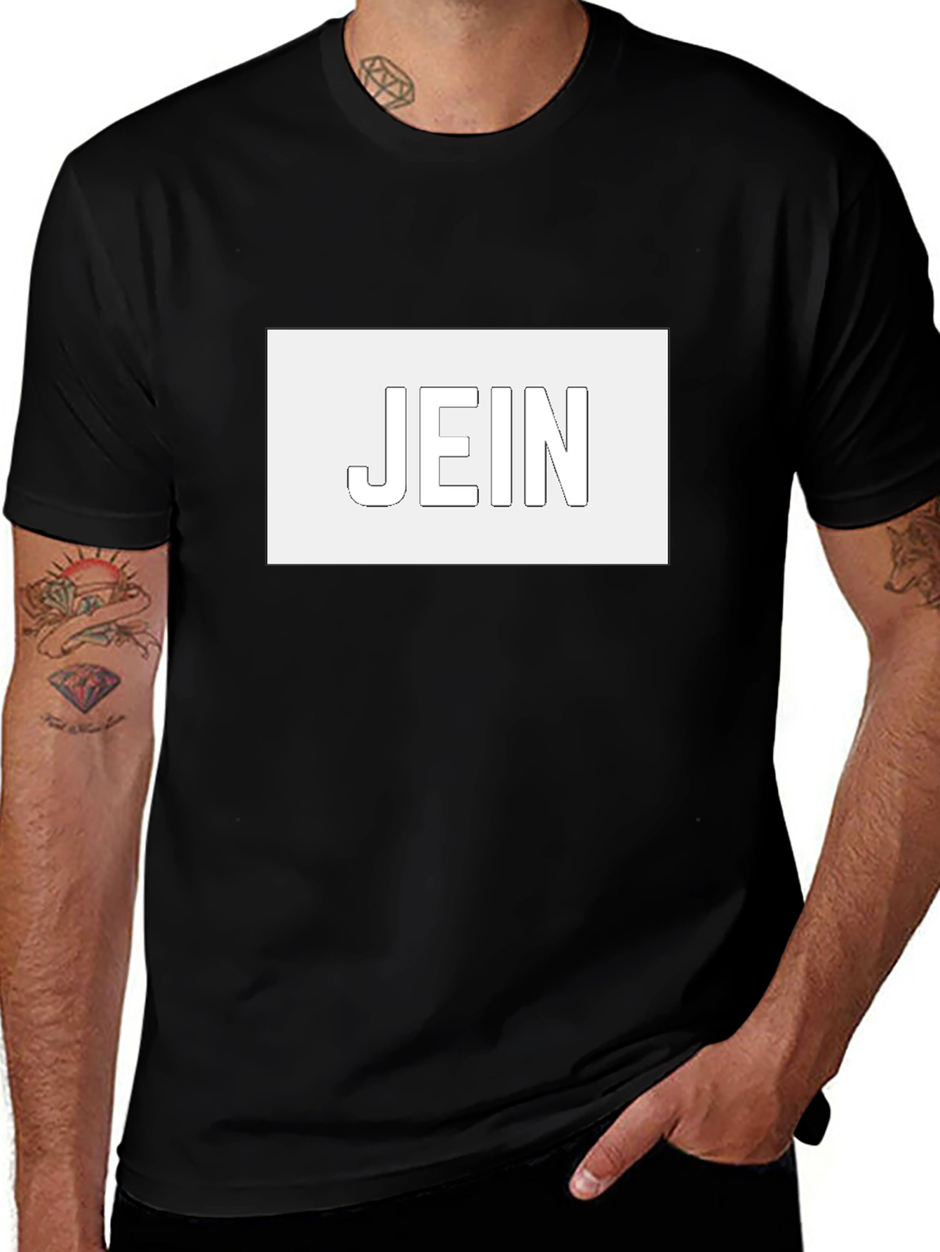 Minimalist Black T-Shirt - JEIN Outline Design