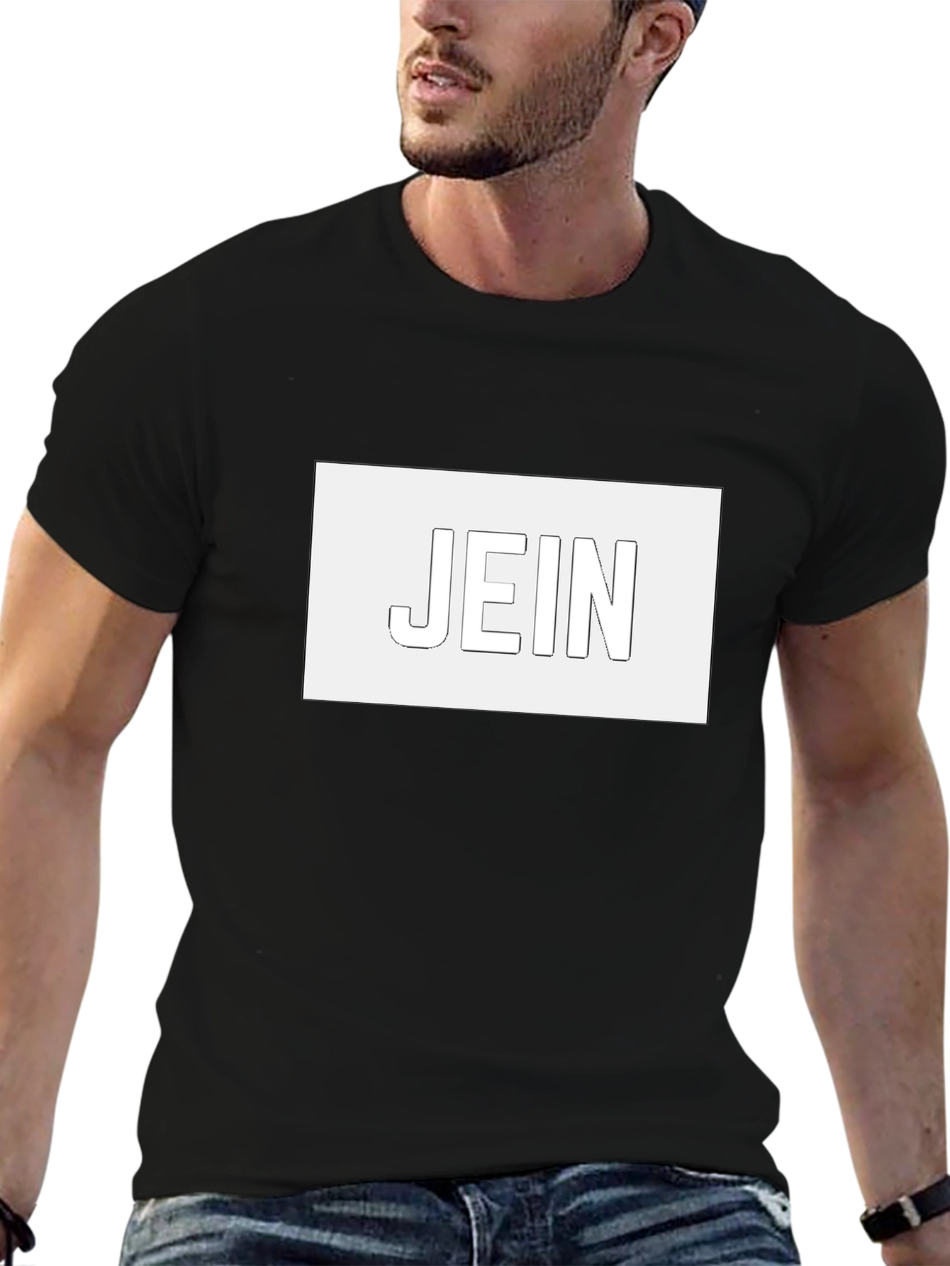 Minimalist Black T-Shirt - JEIN Outline Design