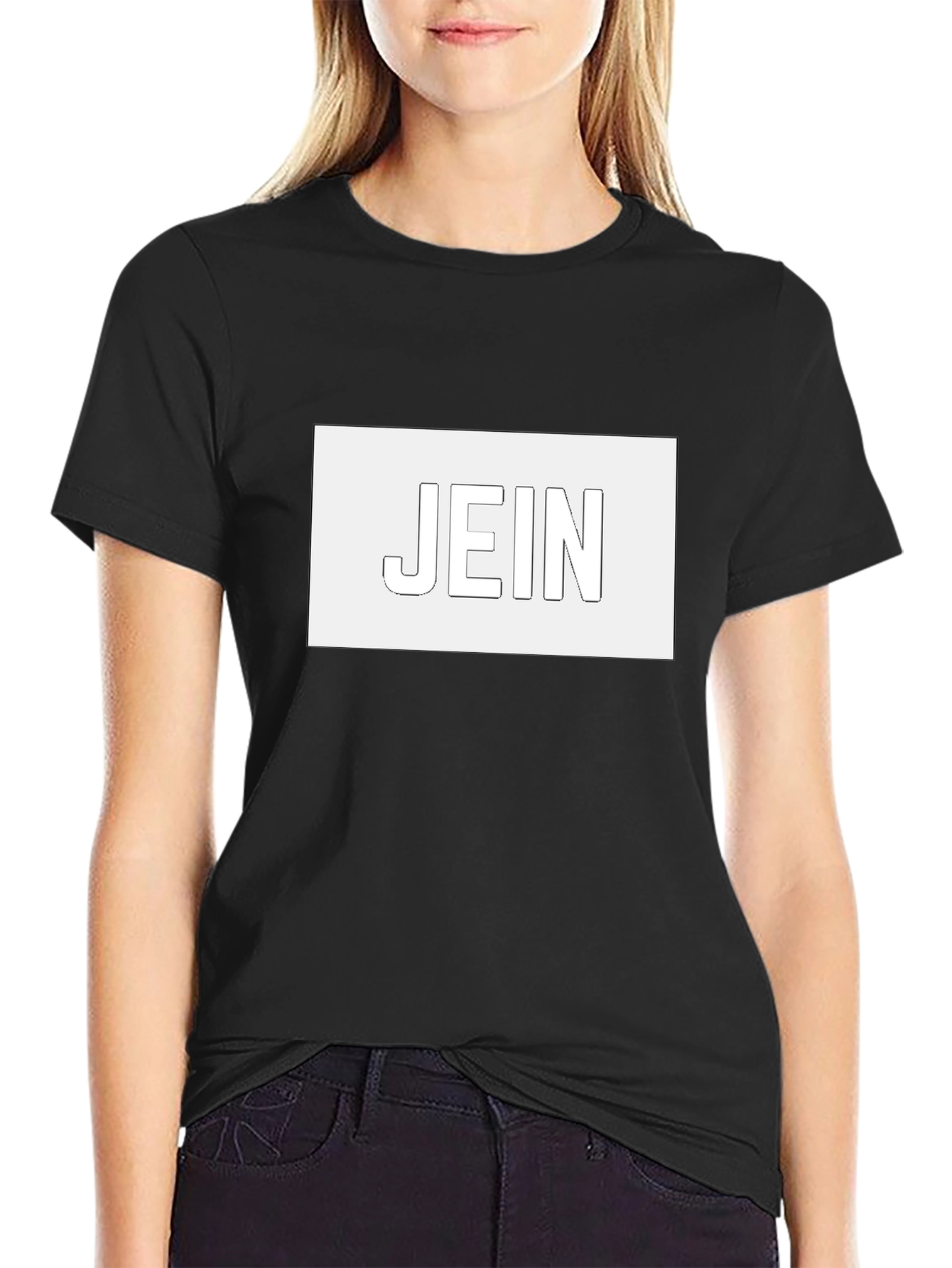 Minimalist Black T-Shirt - JEIN Outline Design