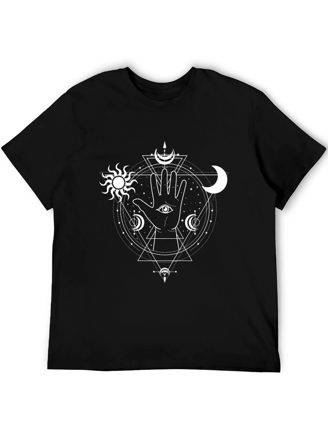 Mystic Hand Graphic Tee - Black Cotton Comfort