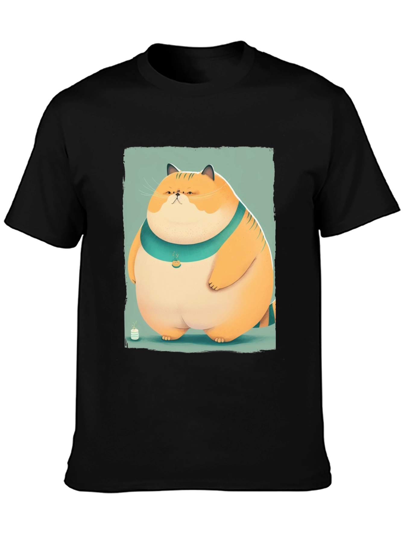Cartoon Cat Graphic Tee - Unisex Soft Cotton T-Shirt