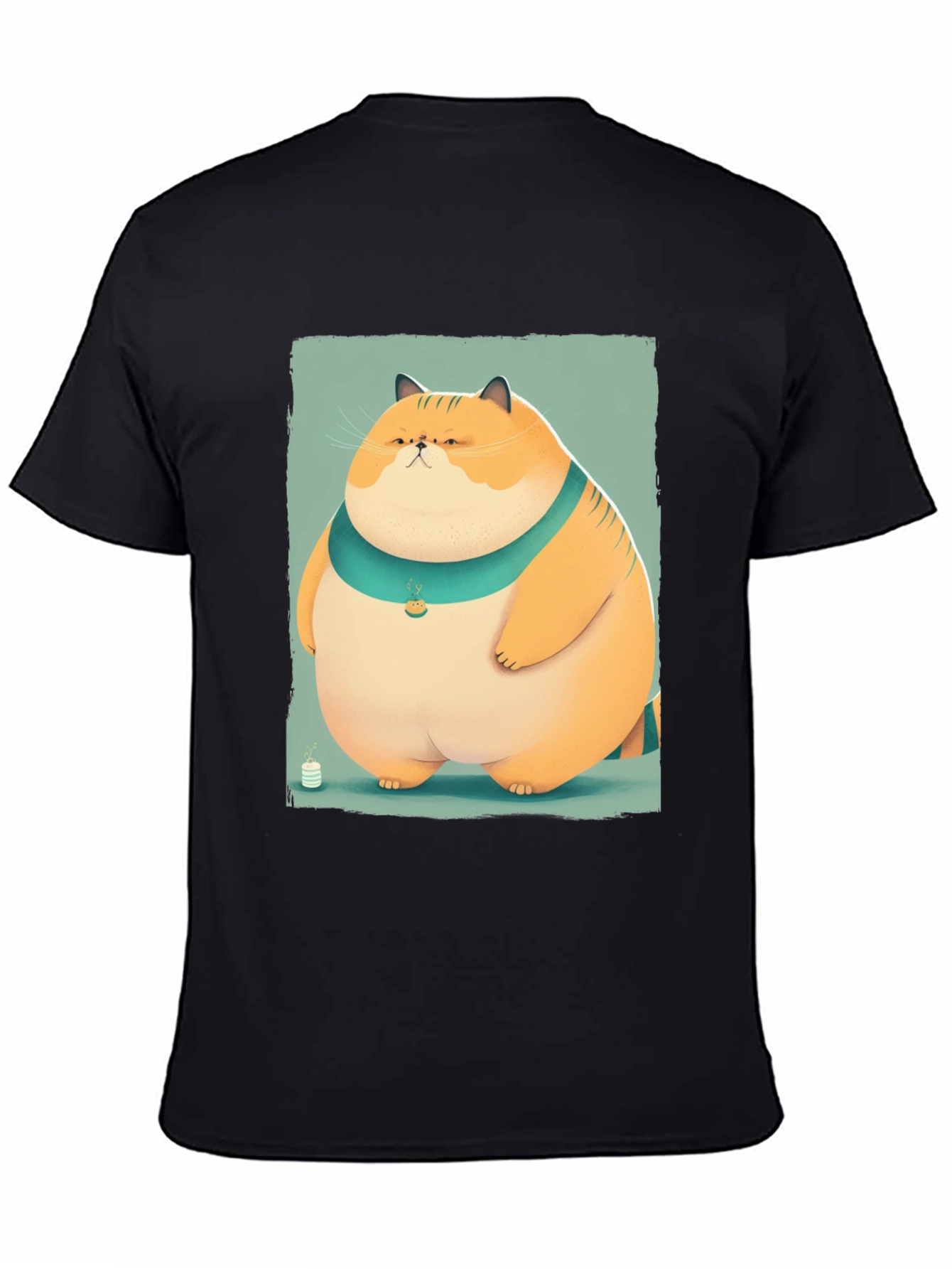 Cartoon Cat Graphic Tee - Unisex Soft Cotton T-Shirt