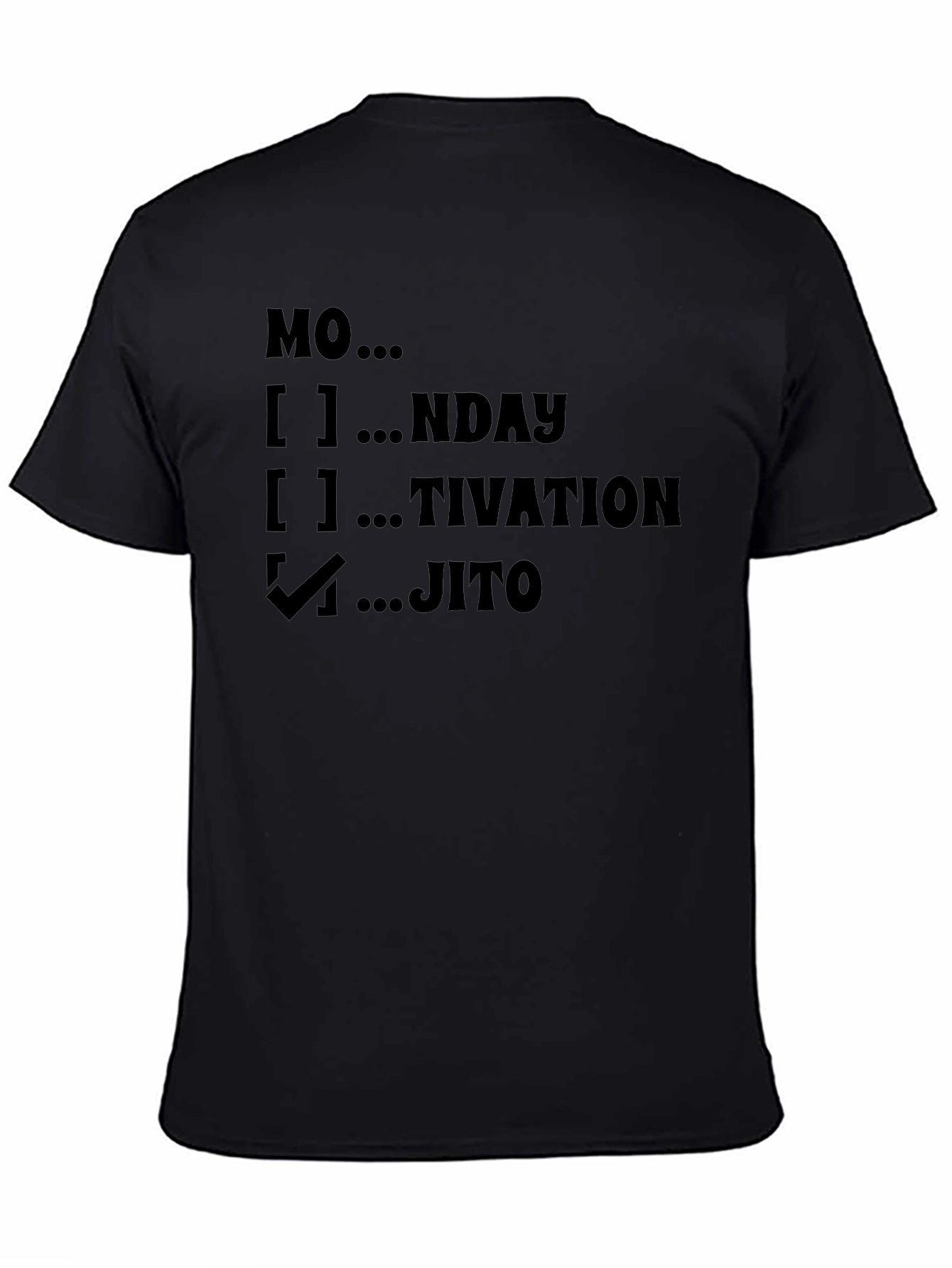 Funny Mo...Jito Mens Black Graphic T-Shirt