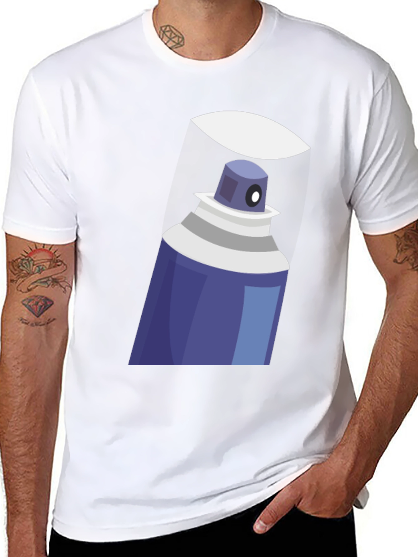 Spray Paint Graphic Tee - Cool Artistic T-Shirt
