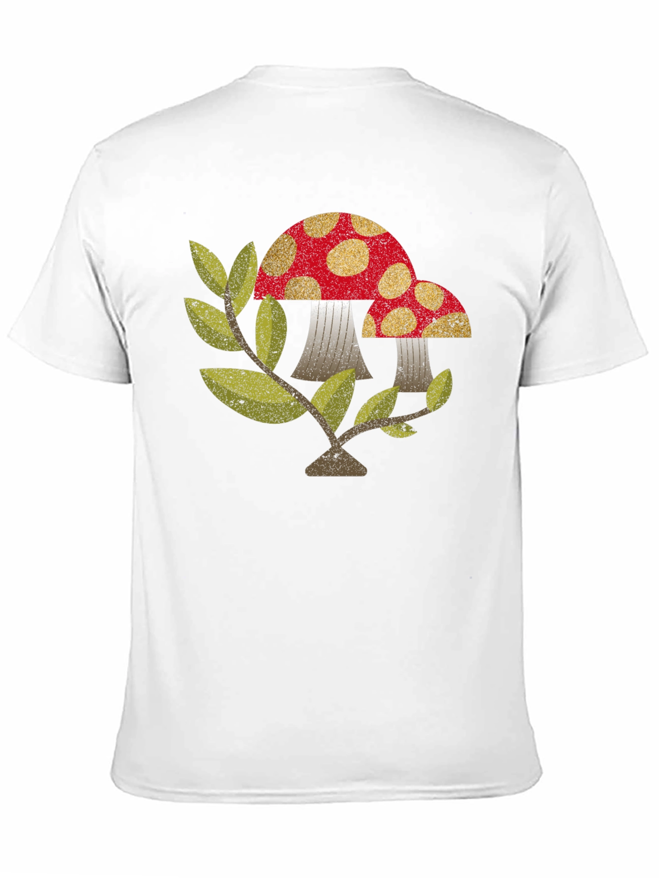 Retro Mushroom Graphic Tee - Black Unisex T-Shirt