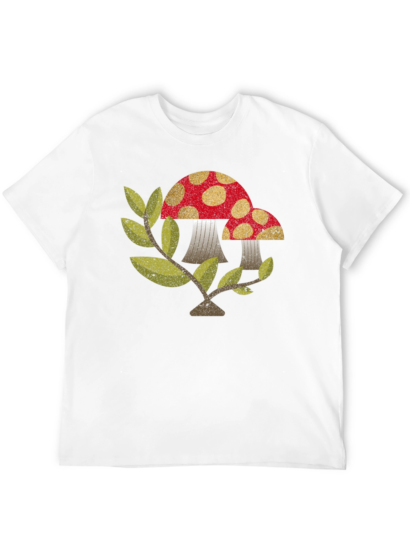 Retro Mushroom Graphic Tee - Black Unisex T-Shirt