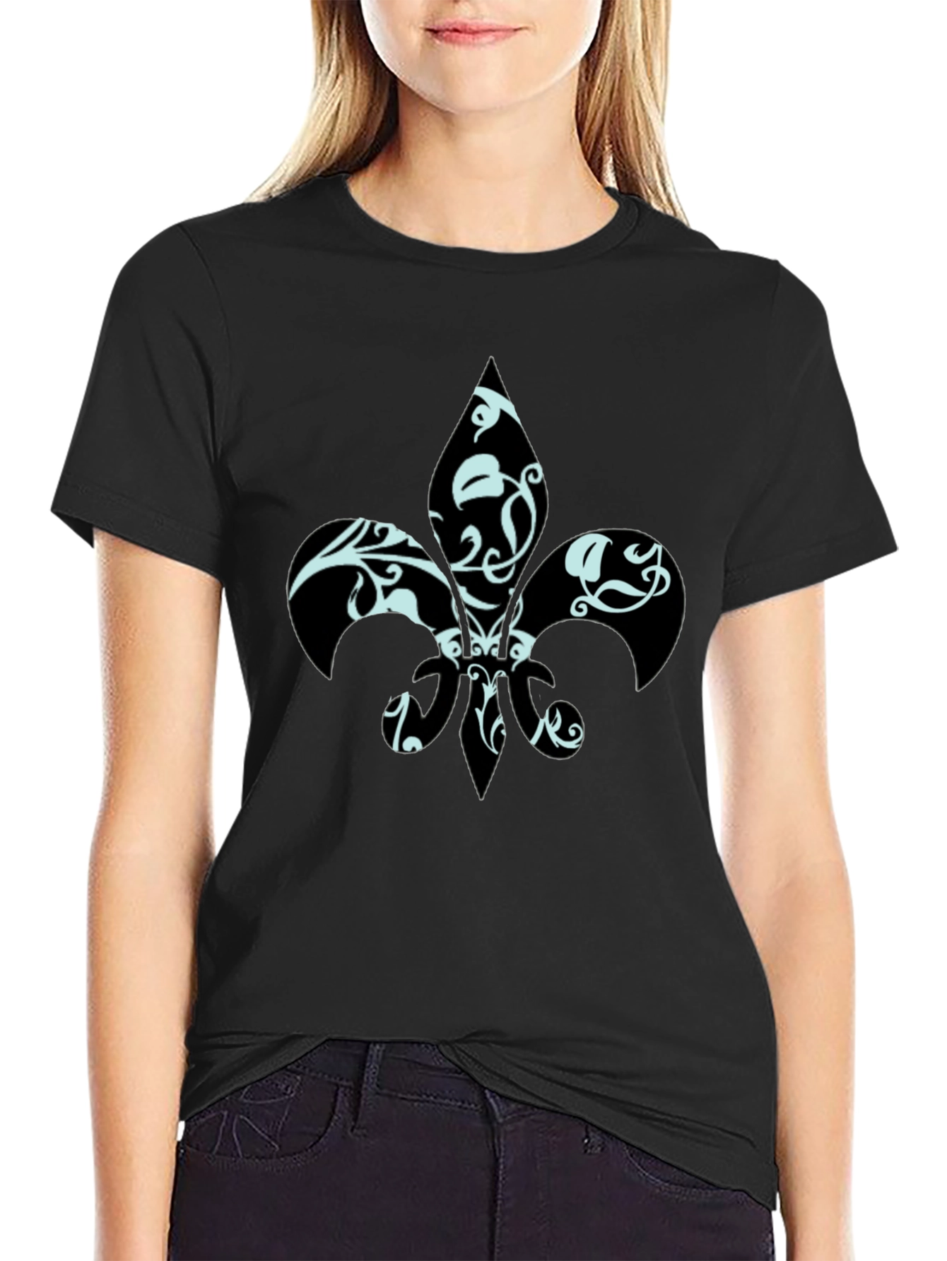 Fleur-de-lis Graphic Black T-Shirt