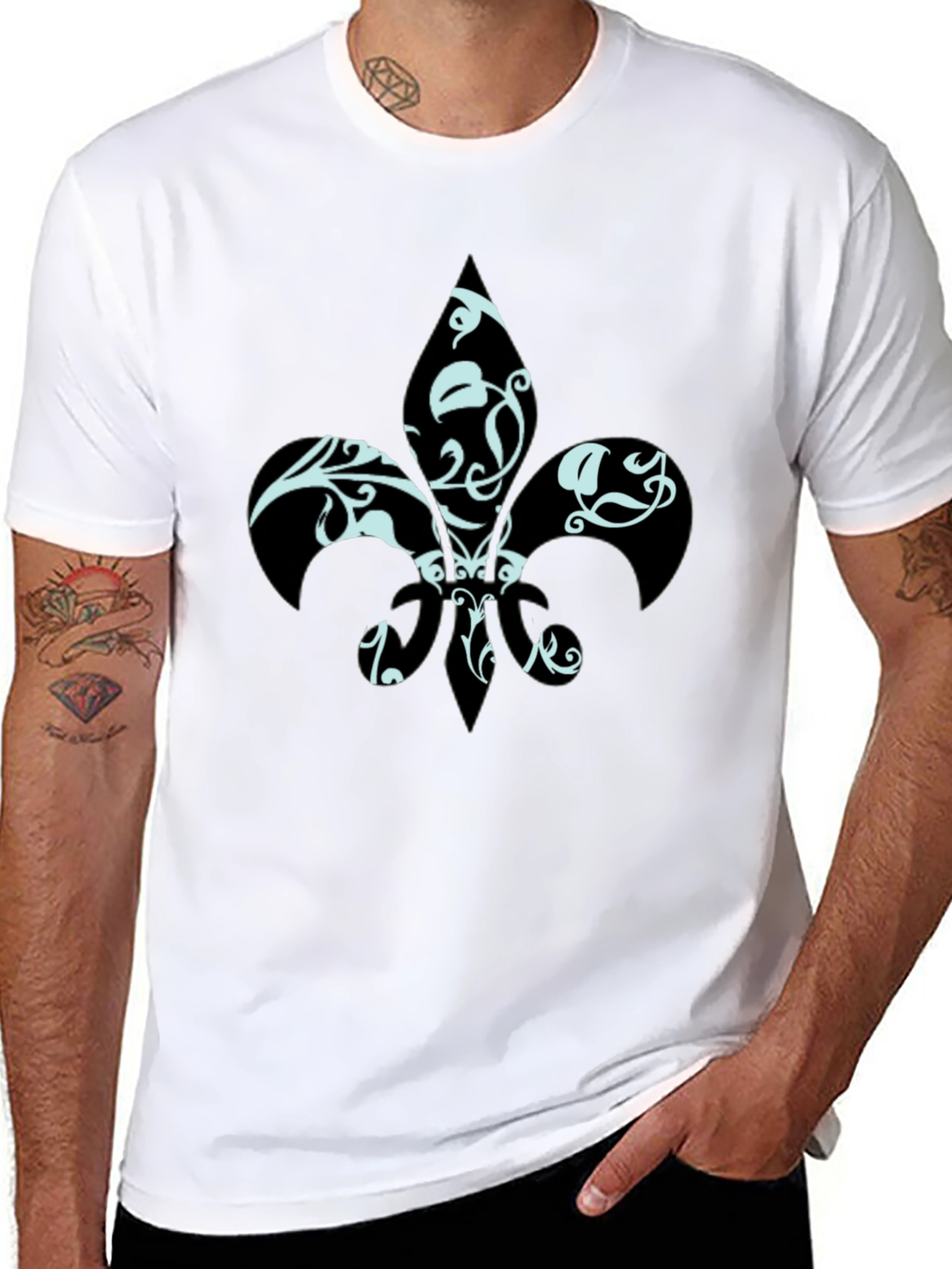 Fleur-de-lis Graphic Black T-Shirt