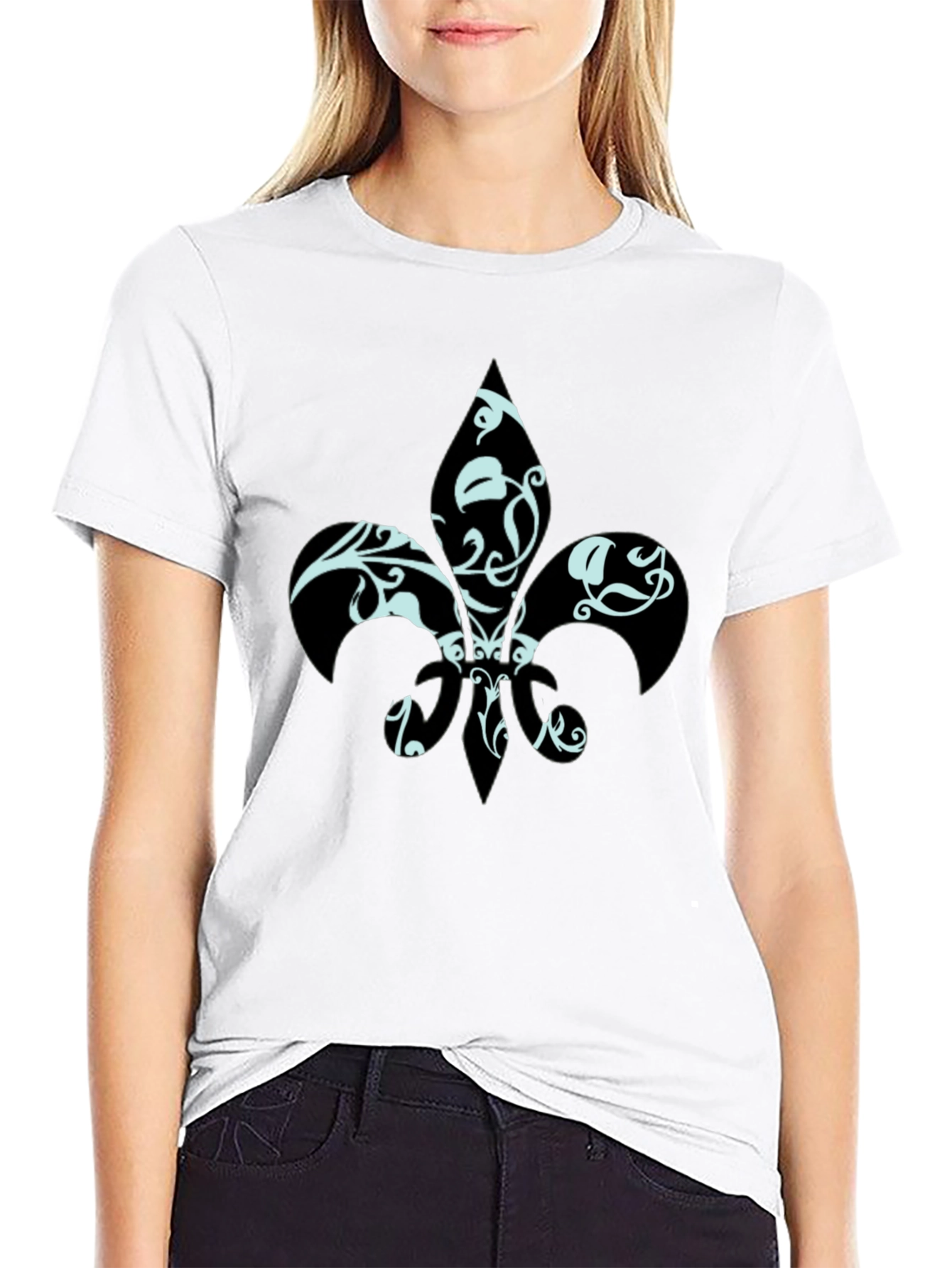 Fleur-de-lis Graphic Black T-Shirt