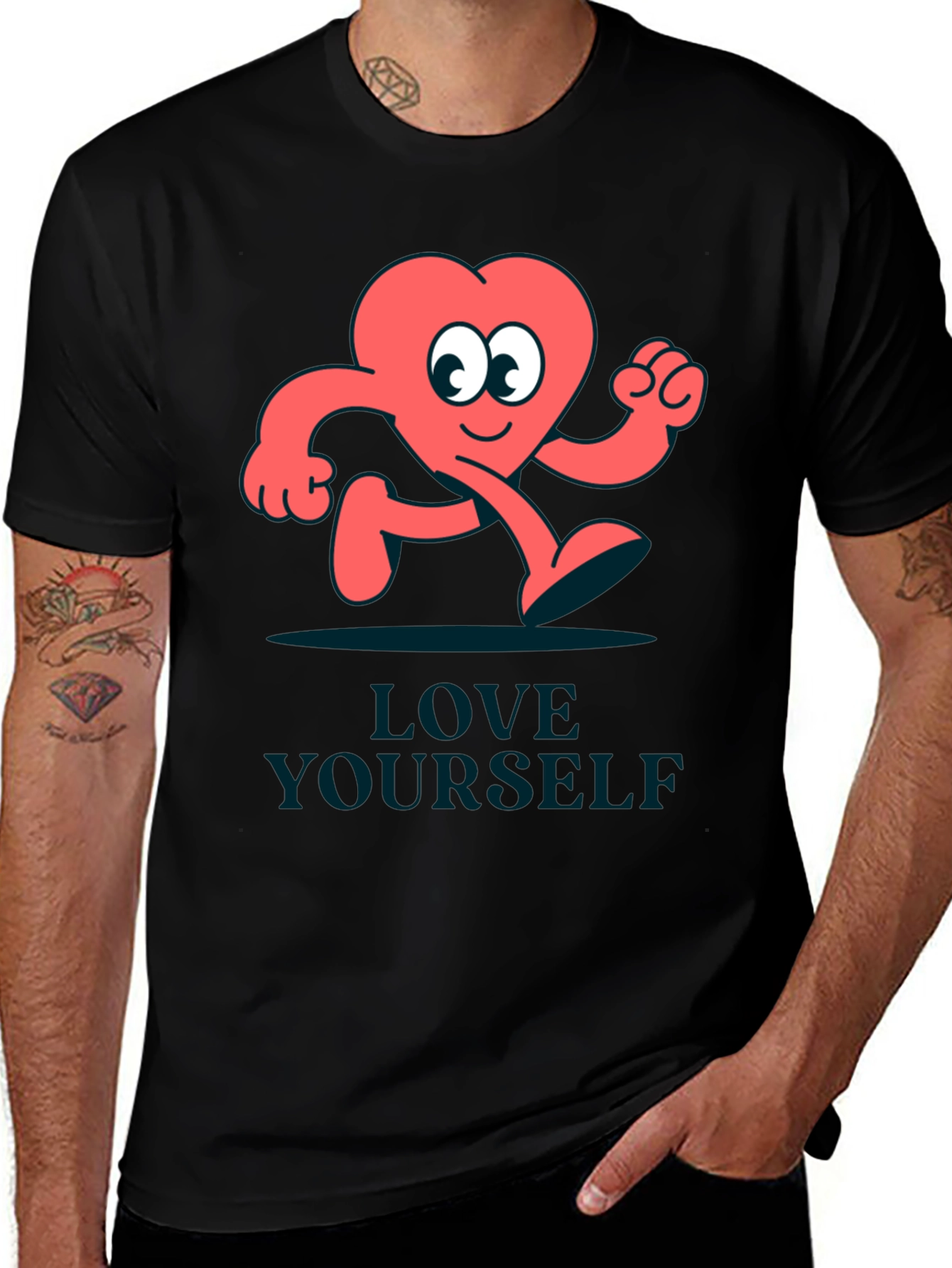 Love Yourself T-Shirt - Funny Heart Design