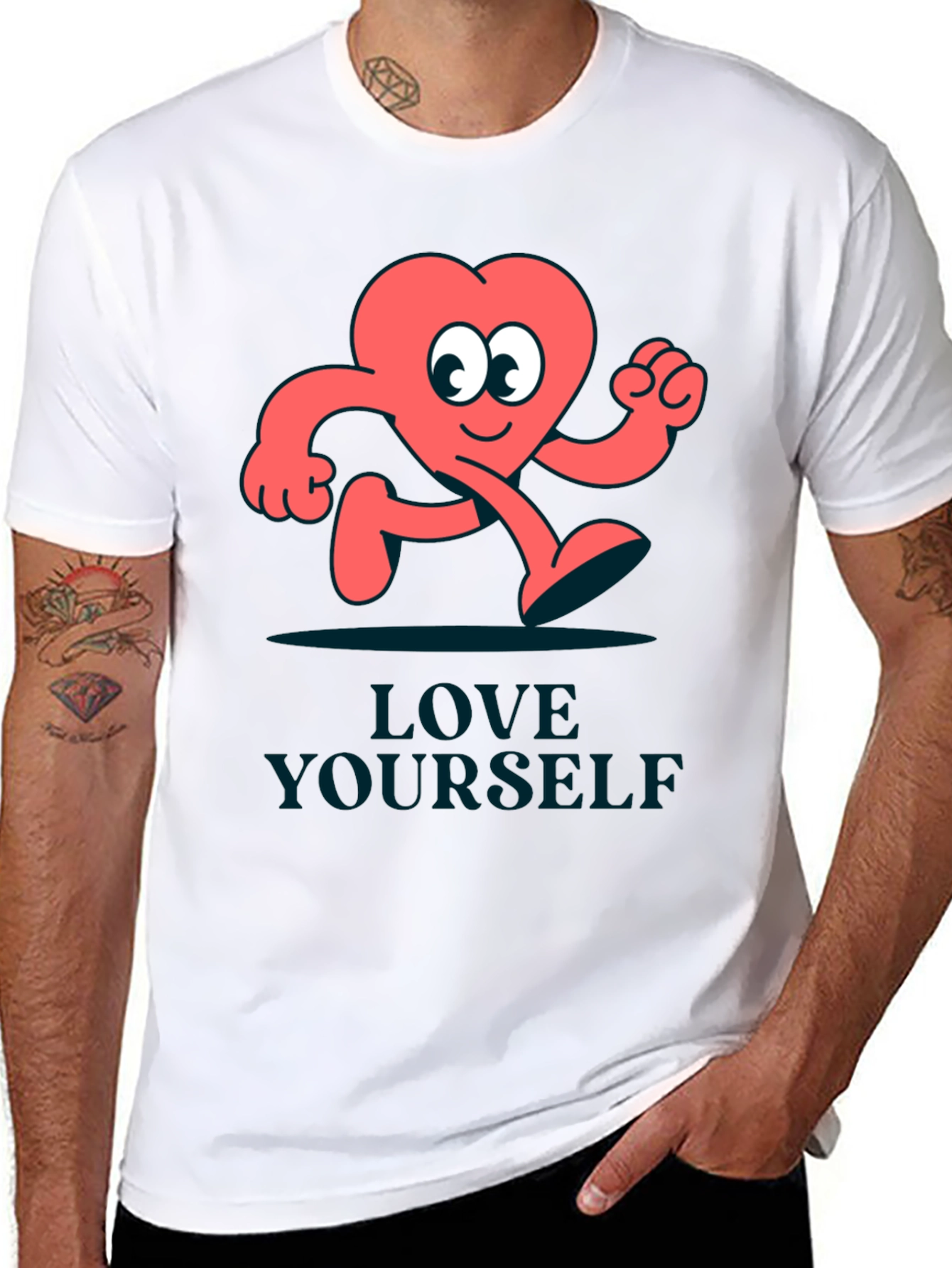 Love Yourself T-Shirt - Funny Heart Design