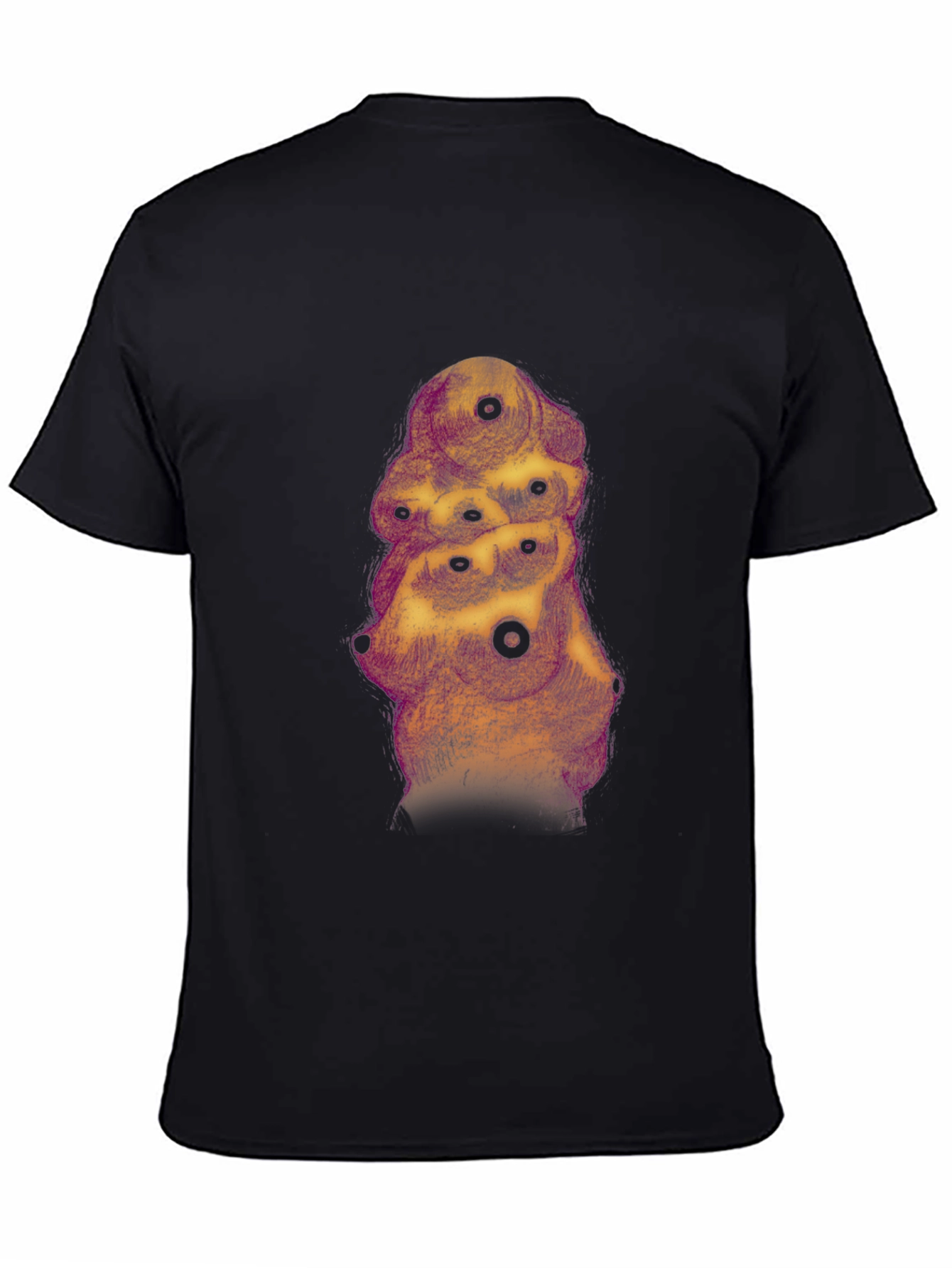 Abstract Eye Tower Graphic Black T-Shirt