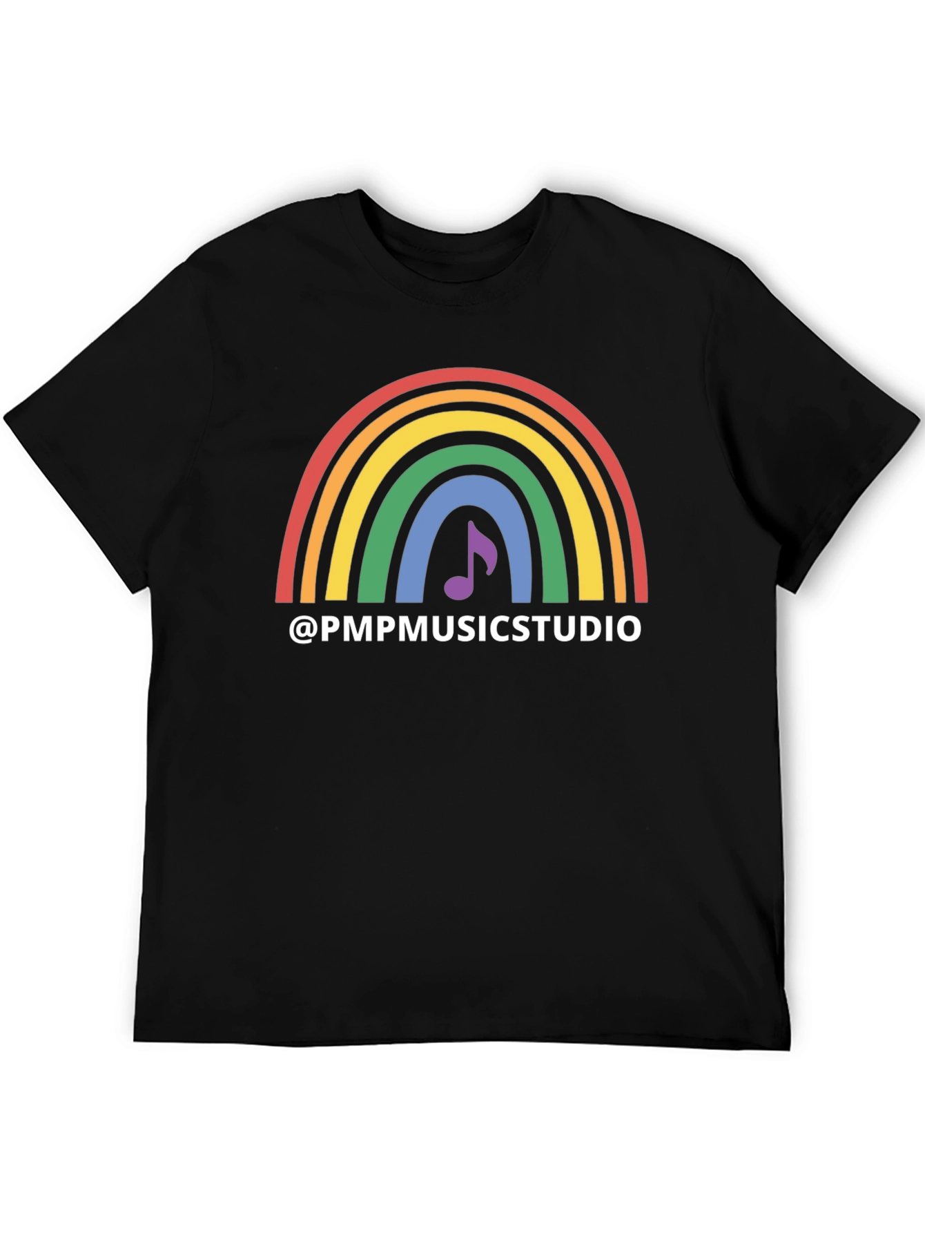 Rainbow Music Studio Black T-Shirt