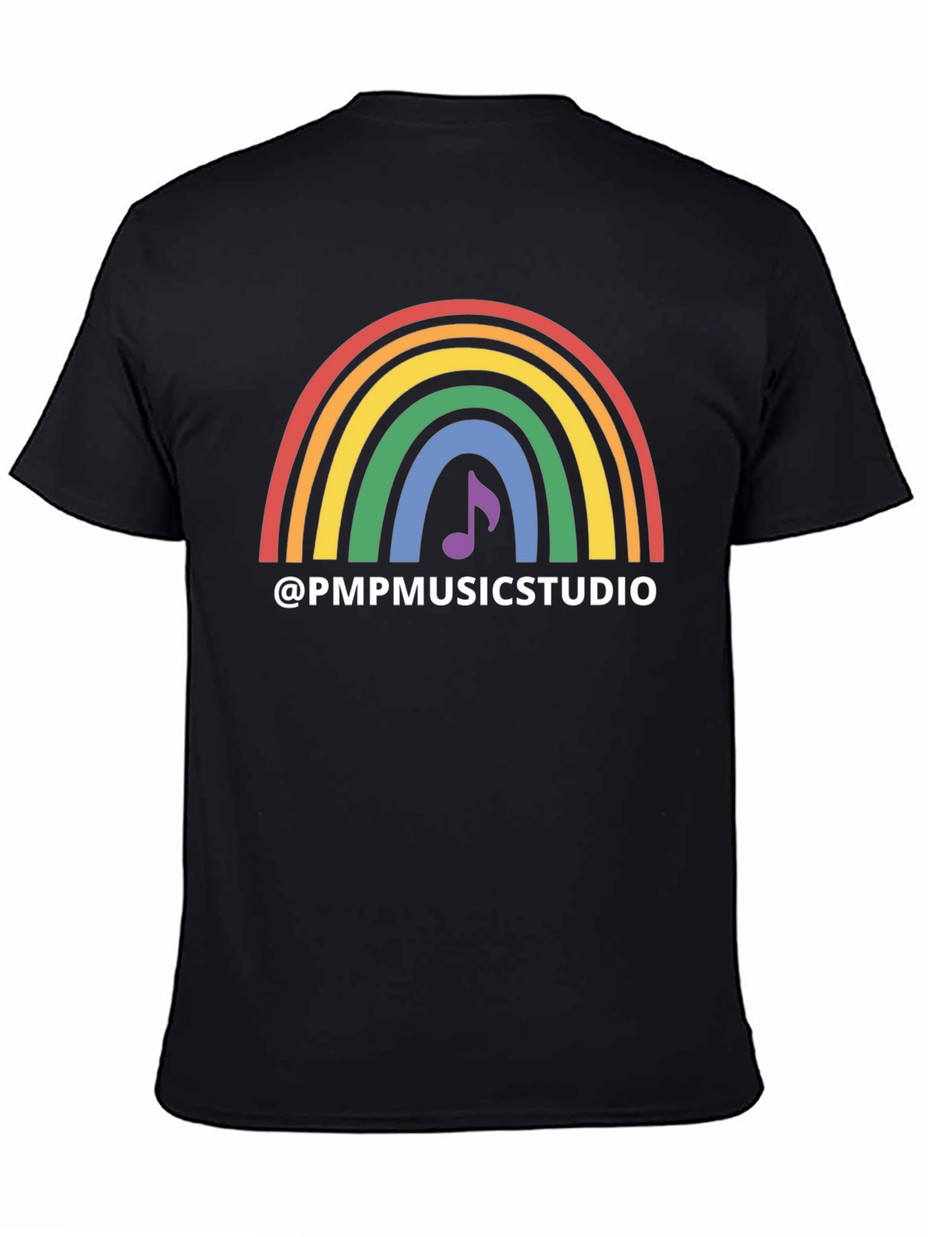 Rainbow Music Studio Black T-Shirt
