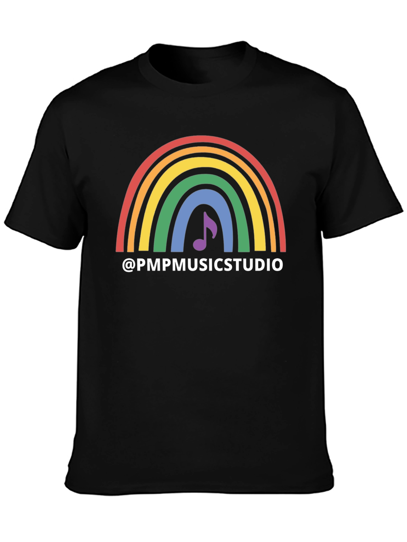 Rainbow Music Studio Black T-Shirt