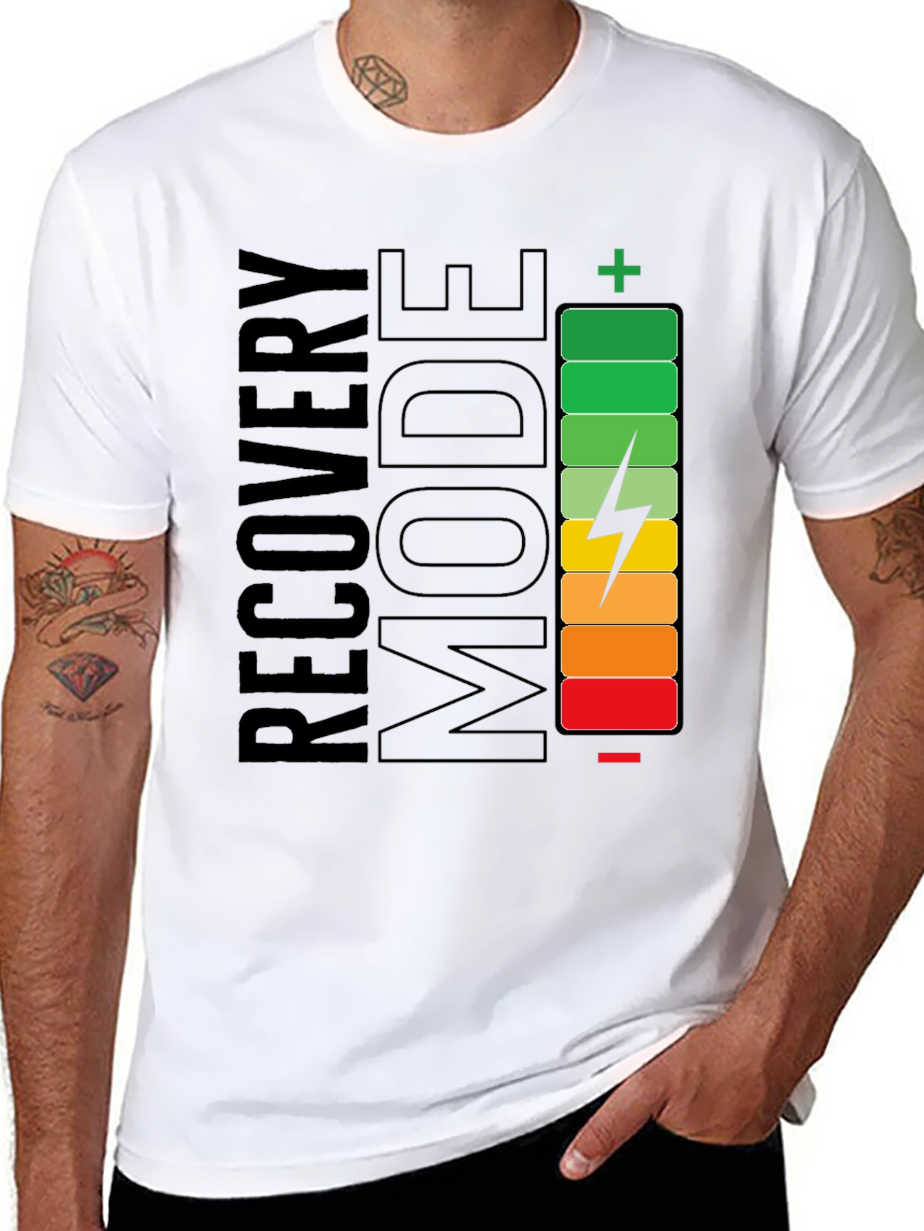 Recovery Mode Charging Battery Graphic T-Shirt