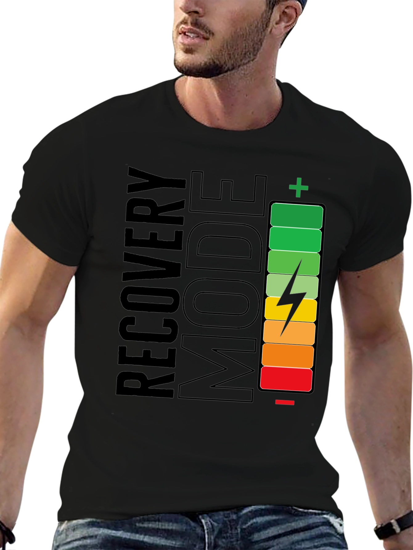 Recovery Mode Charging Battery Graphic T-Shirt
