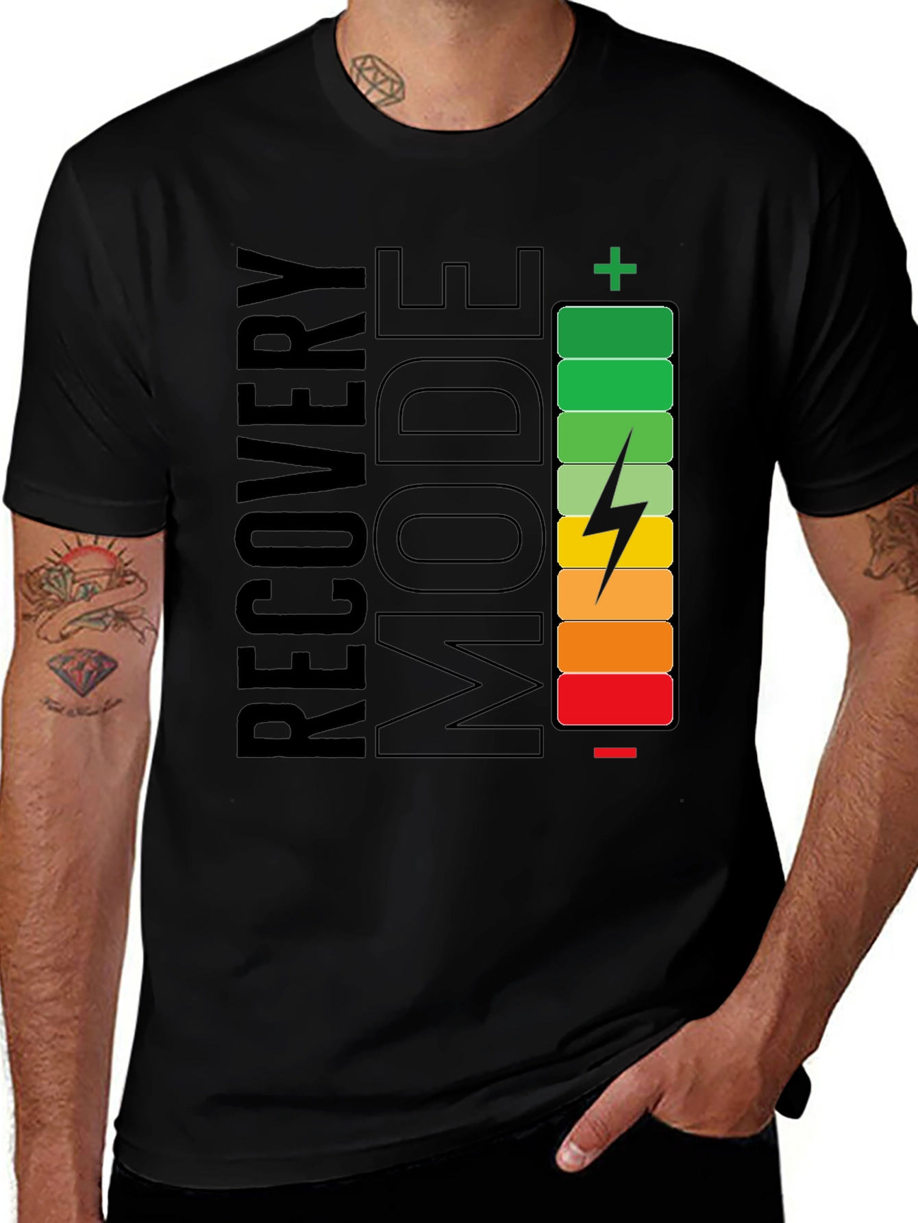 Recovery Mode Charging Battery Graphic T-Shirt