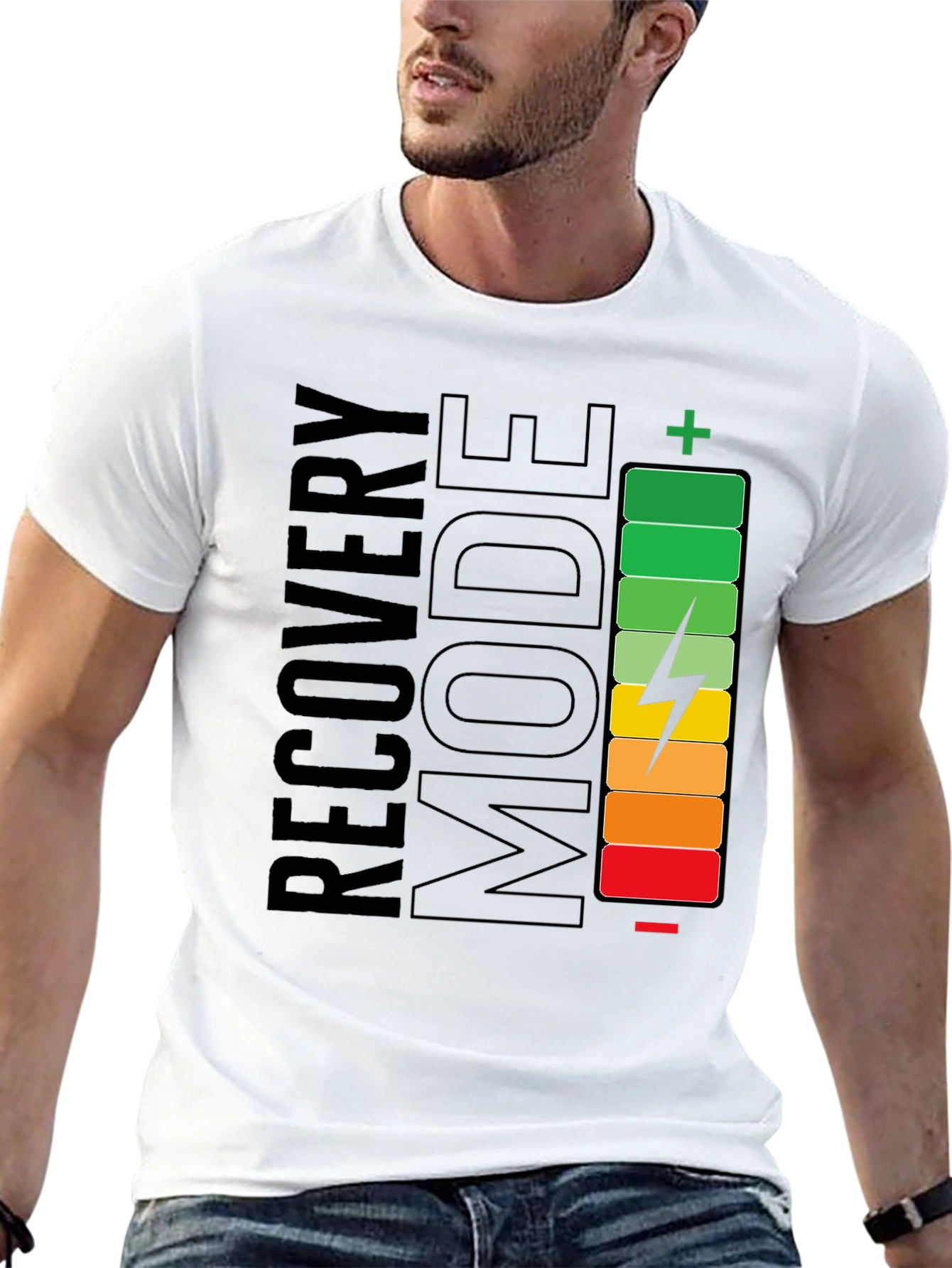 Recovery Mode Charging Battery Graphic T-Shirt