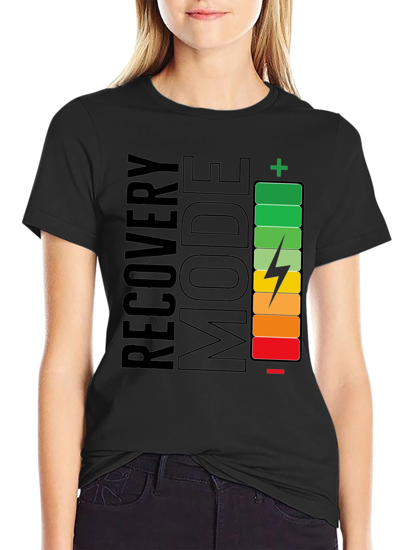 Recovery Mode Charging Battery Graphic T-Shirt