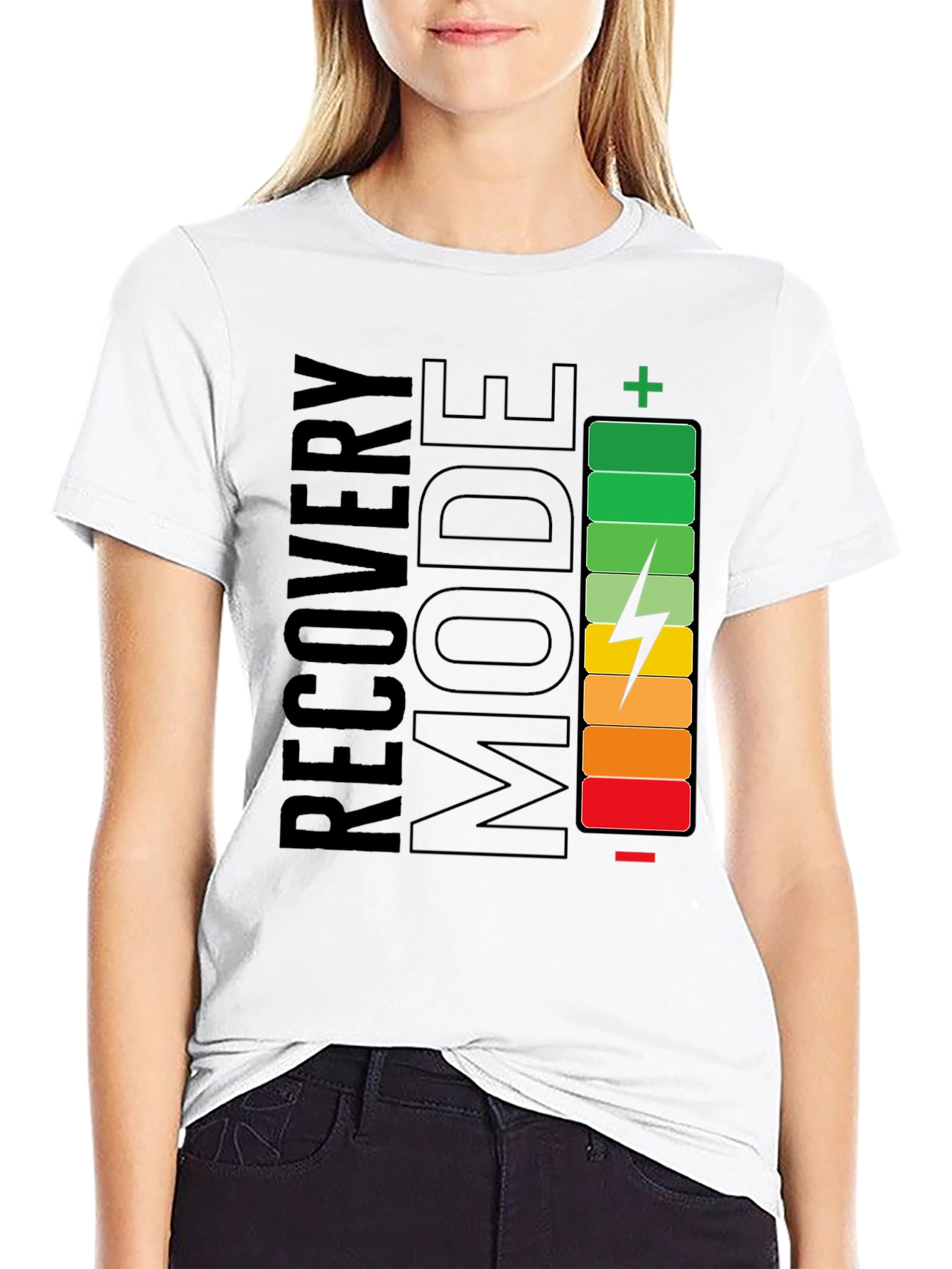 Recovery Mode Charging Battery Graphic T-Shirt