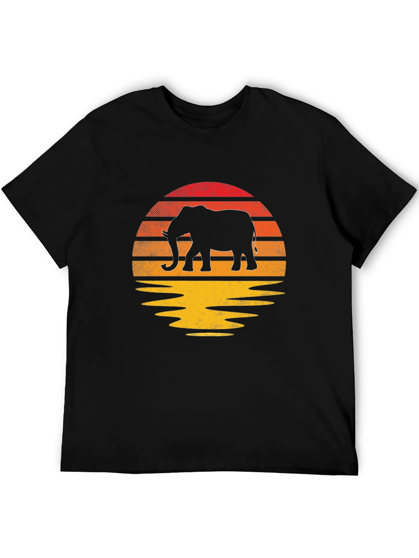 Elephant Sunset T-Shirt - Unique Graphic Tee