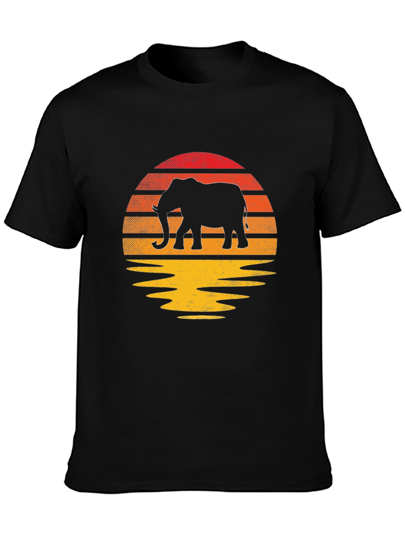 Elephant Sunset T-Shirt - Unique Graphic Tee
