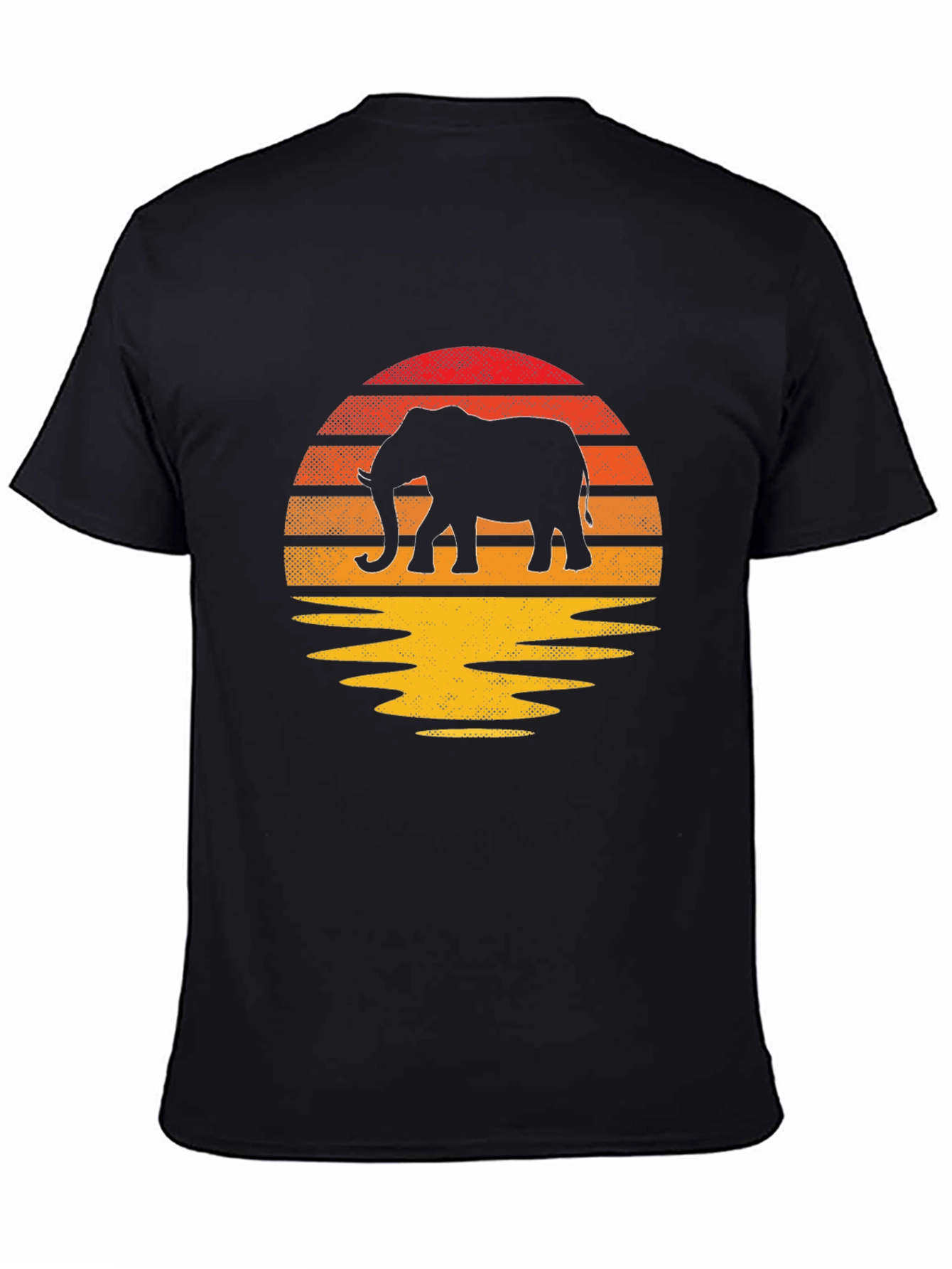 Elephant Sunset T-Shirt - Unique Graphic Tee