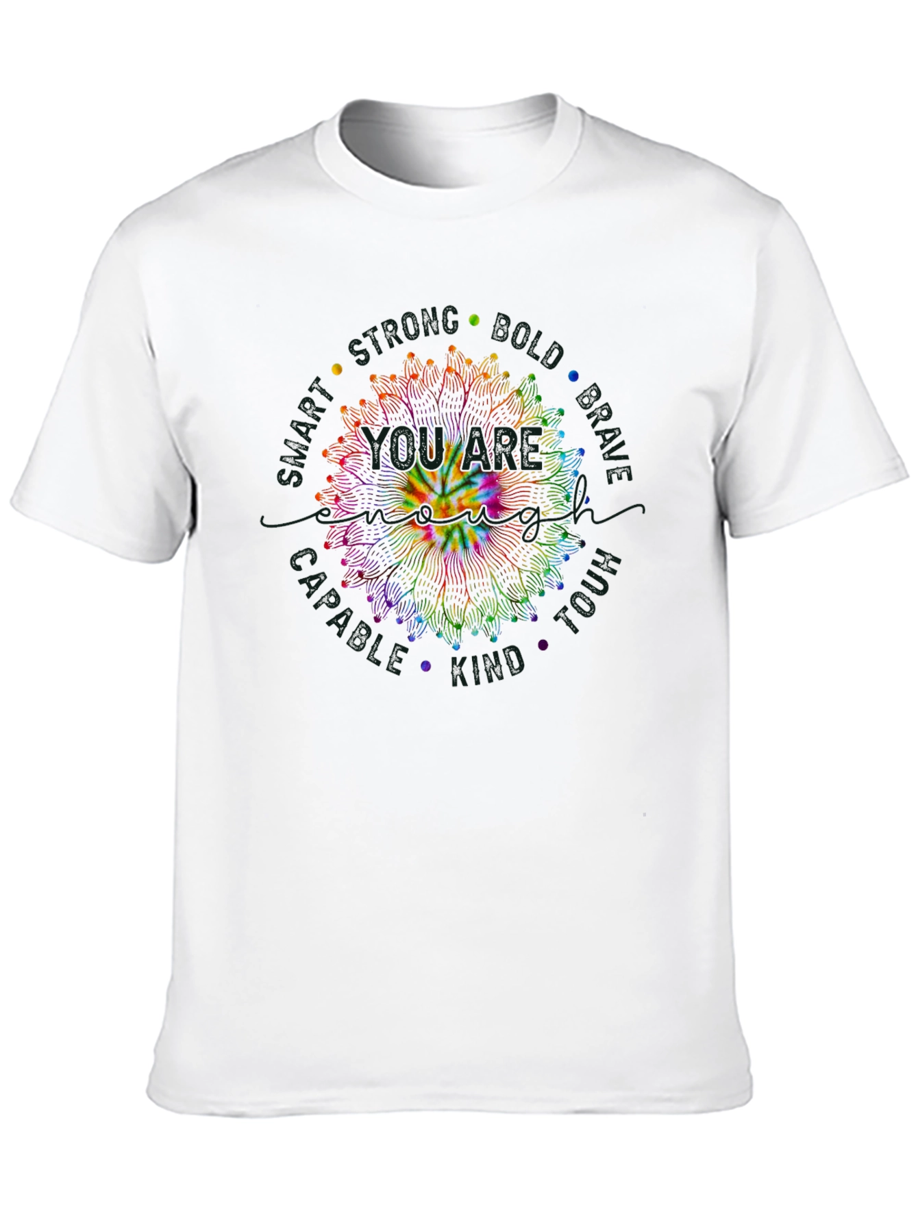 Tie Dye Smiley Face Mandala T-Shirt