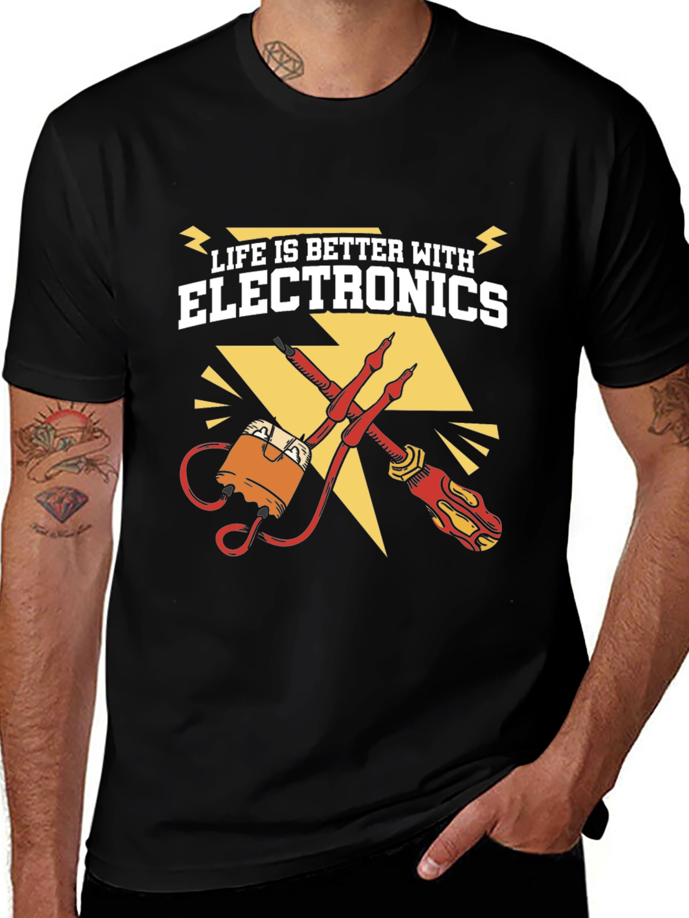 Life is Better with Electronics Graphic T-Shirt