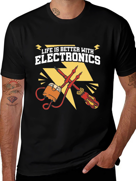 Life is Better with Electronics Graphic T-Shirt