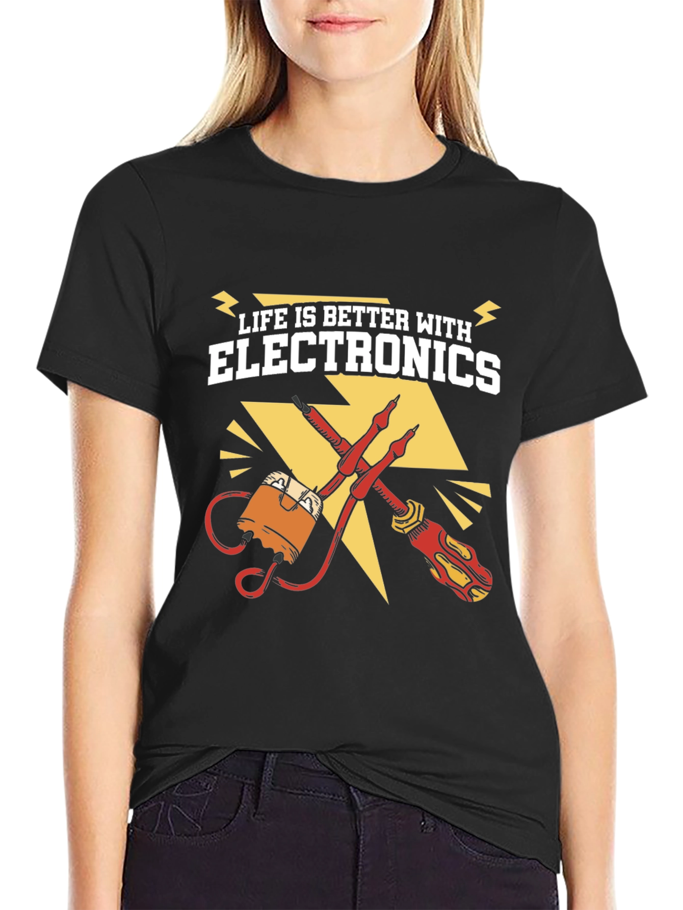 Life is Better with Electronics Graphic T-Shirt