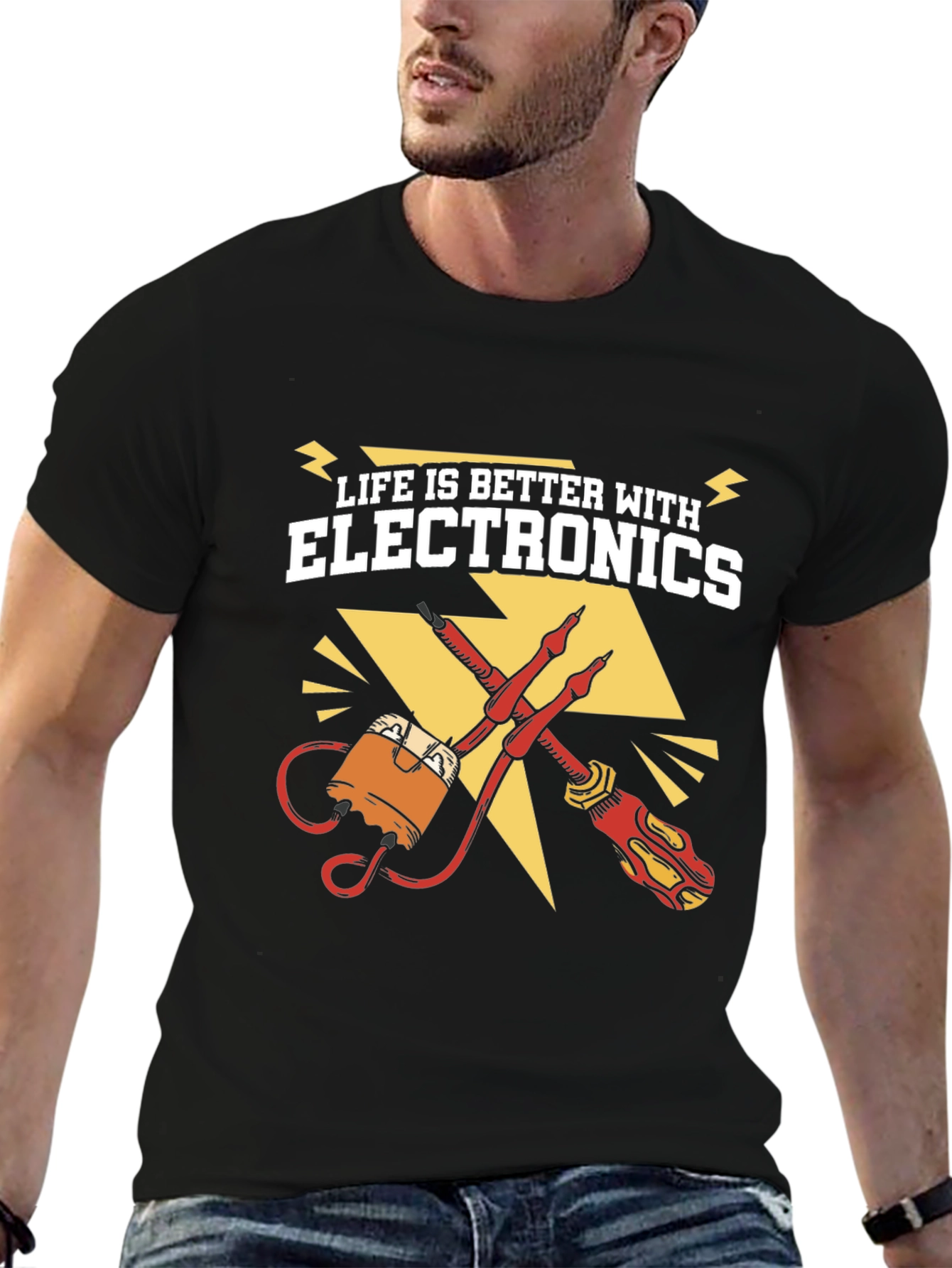 Life is Better with Electronics Graphic T-Shirt