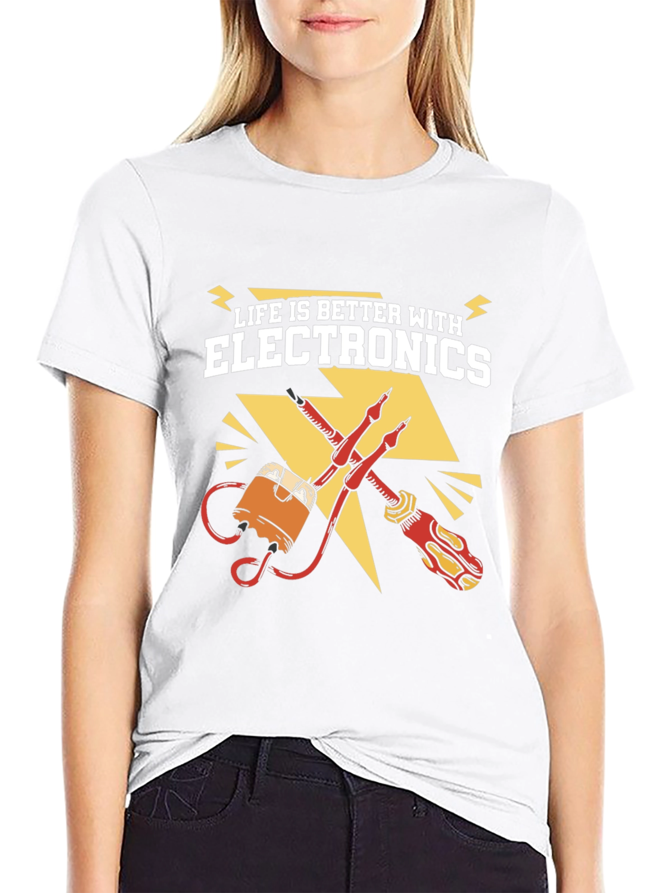Life is Better with Electronics Graphic T-Shirt