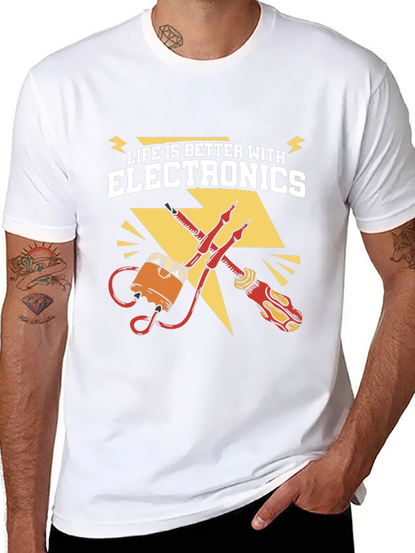 Life is Better with Electronics Graphic T-Shirt