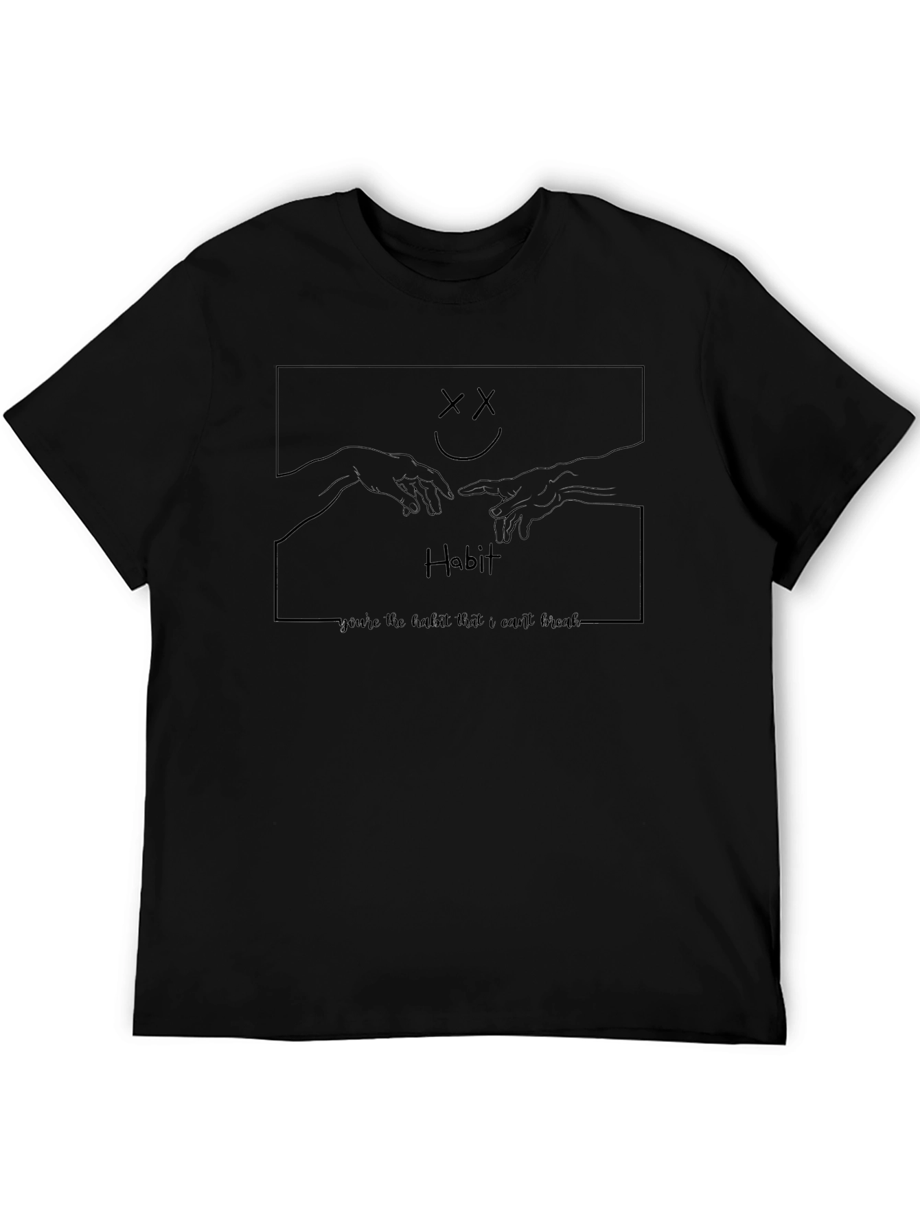 Habit Graphic Print Black T-Shirt