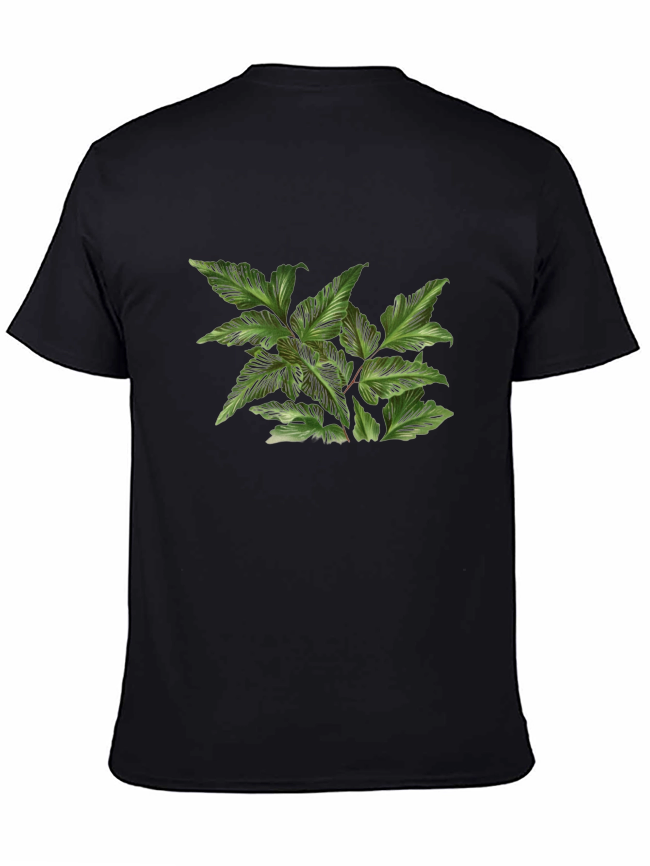 Botanical Print Black T-Shirt